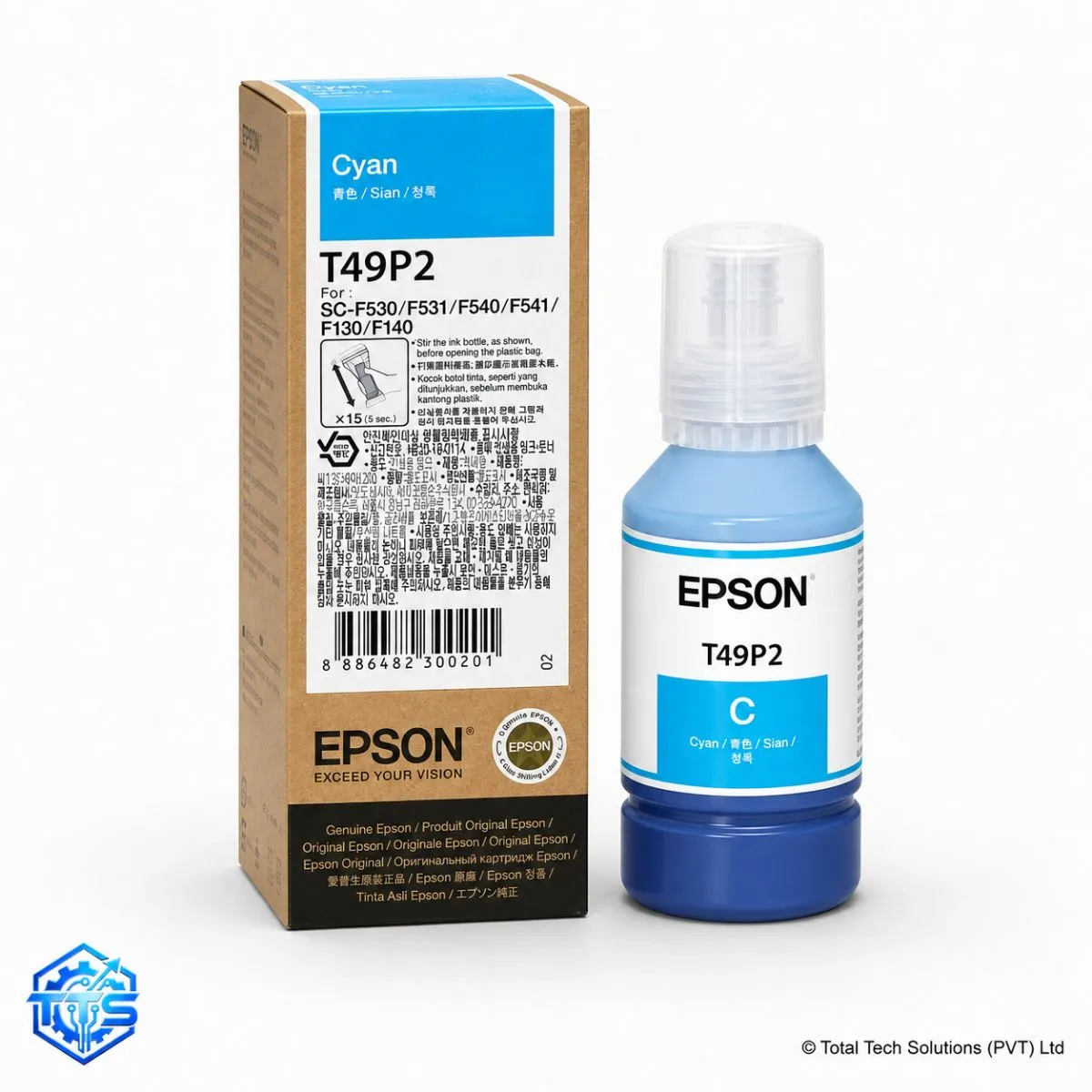 Epson T49P2 Cyan Sublimation Ink 140ml for Epson SureColor SC-F130 / SC-F140 / SC-F530
