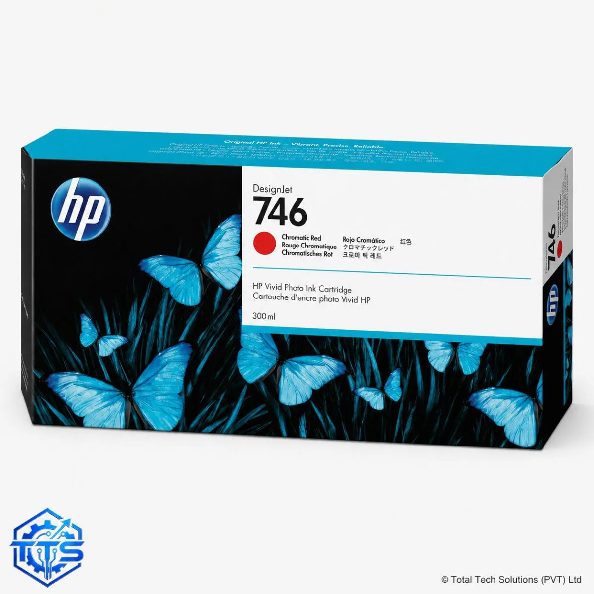 HP 746 300-ml Chromatic Red DesignJet Ink Cartridge, image 4