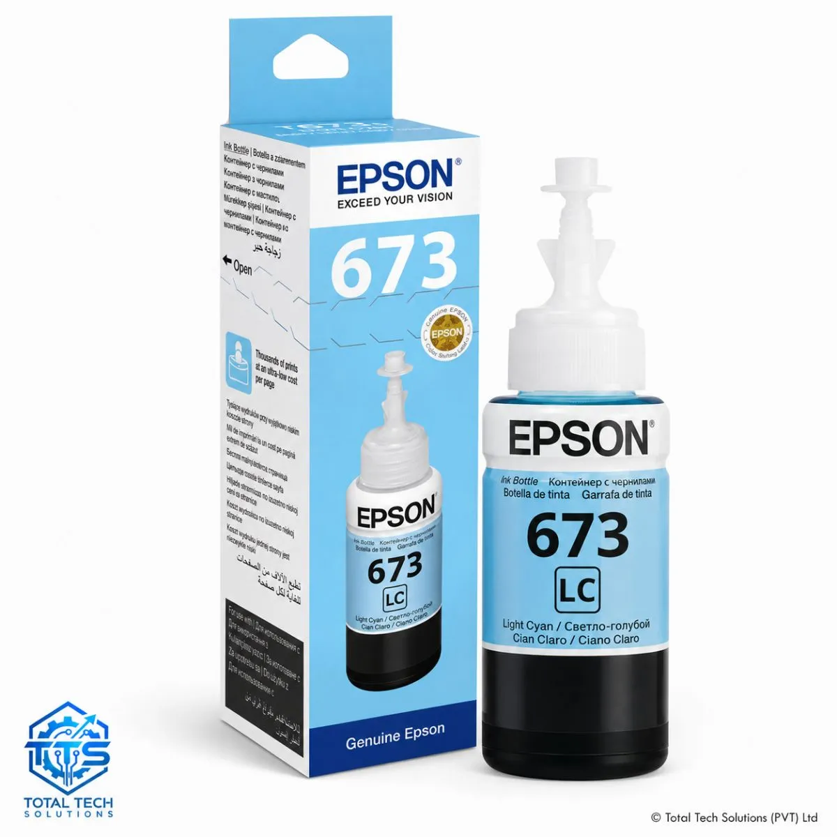 Epson T6735 70ml Light Cyan Original Ink Bottle for L800 / L805 / L850 / L1800