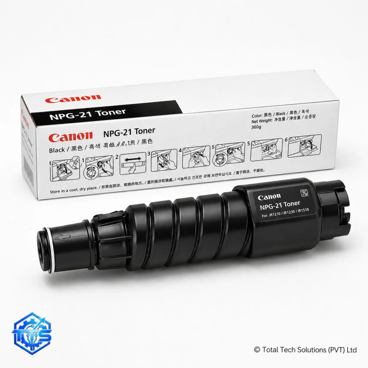 Canon NPG-21 Original Black Copier Toner Cartridge for iR1210, iR1230 and iR1510, image 2