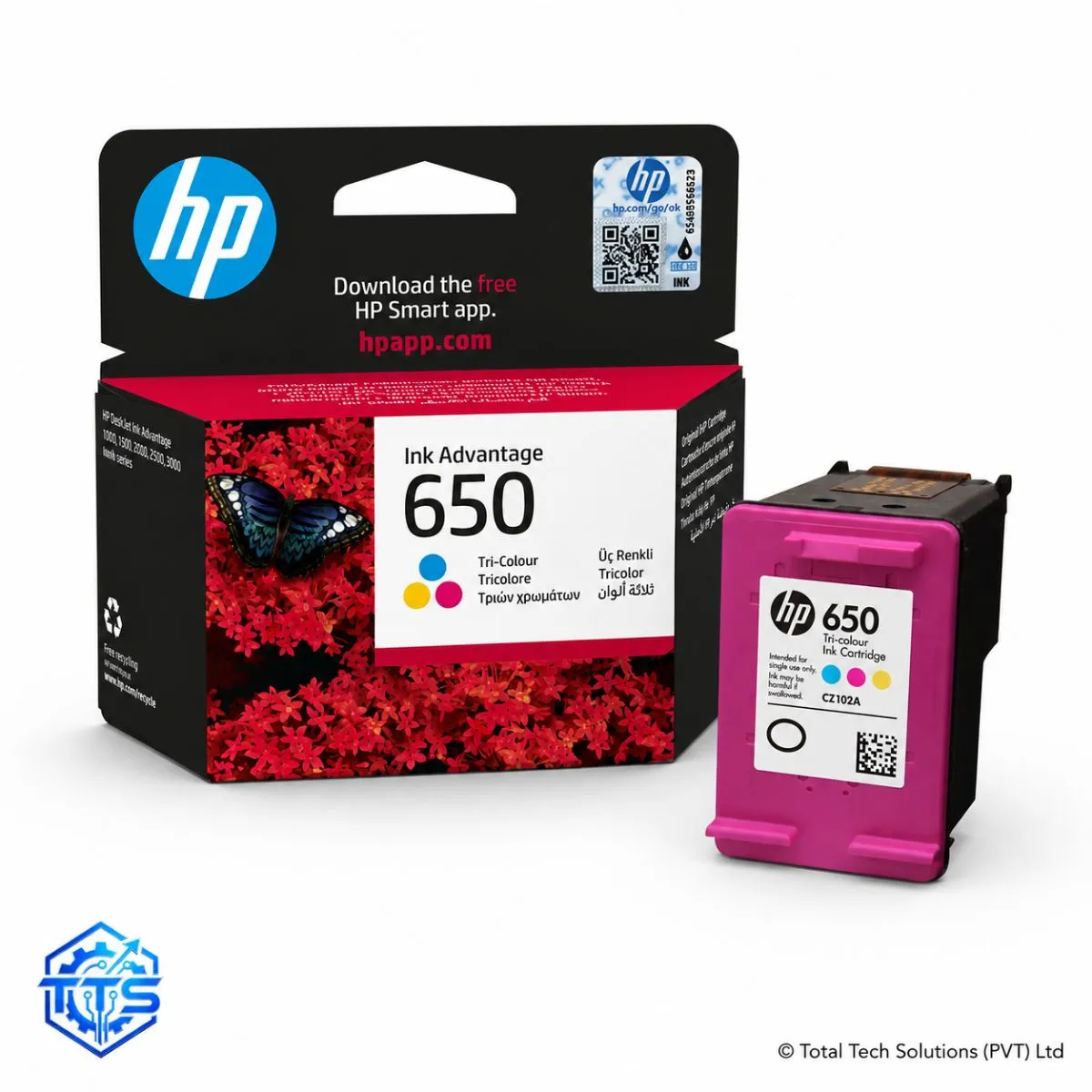 HP 650 Tri-color Original Ink Advantage Cartridge