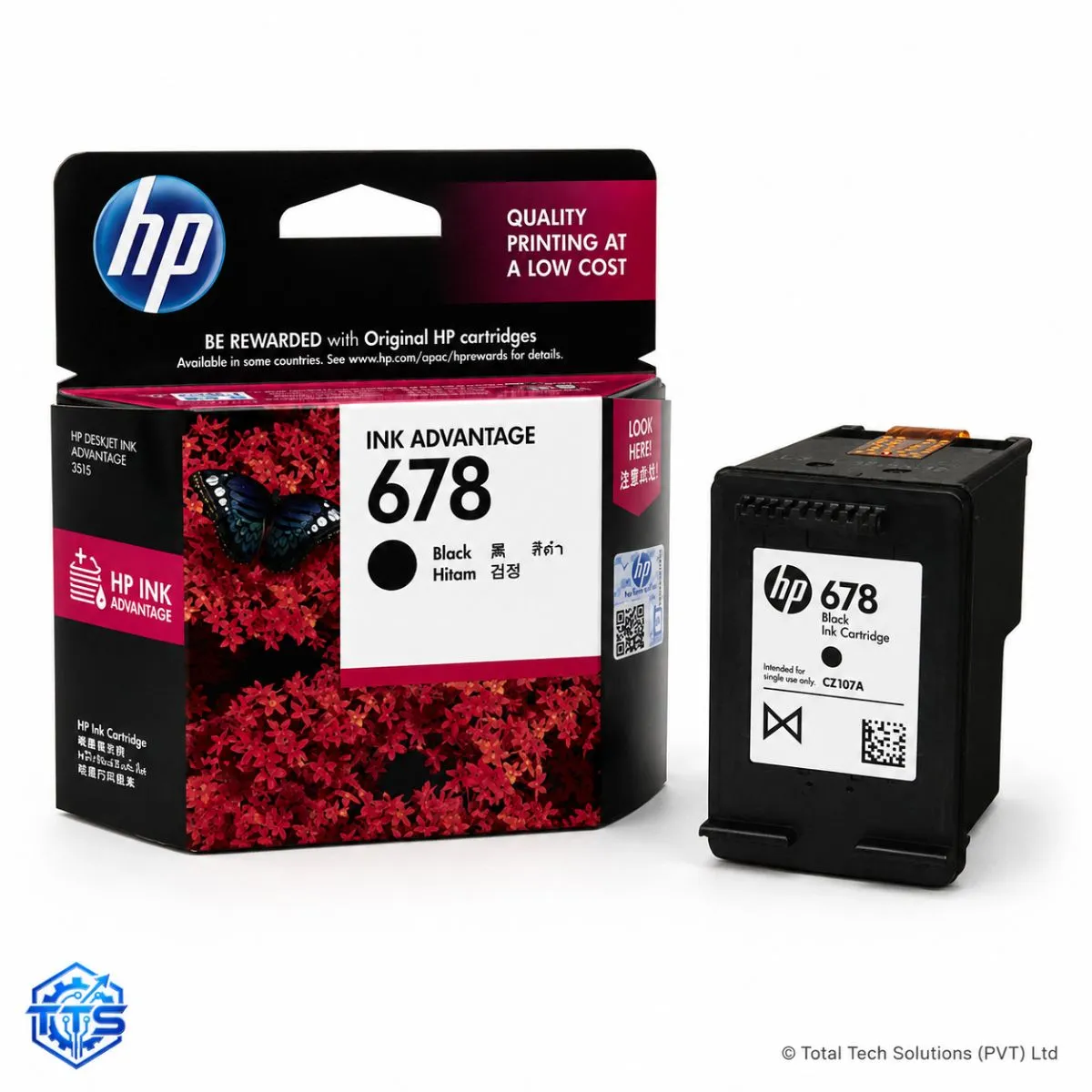 HP 678 Original Ink Advantage Cartridge for HP 1015 / 2515 / 1515 / 2545 / 2645 / 3545 / 4645, image 2
