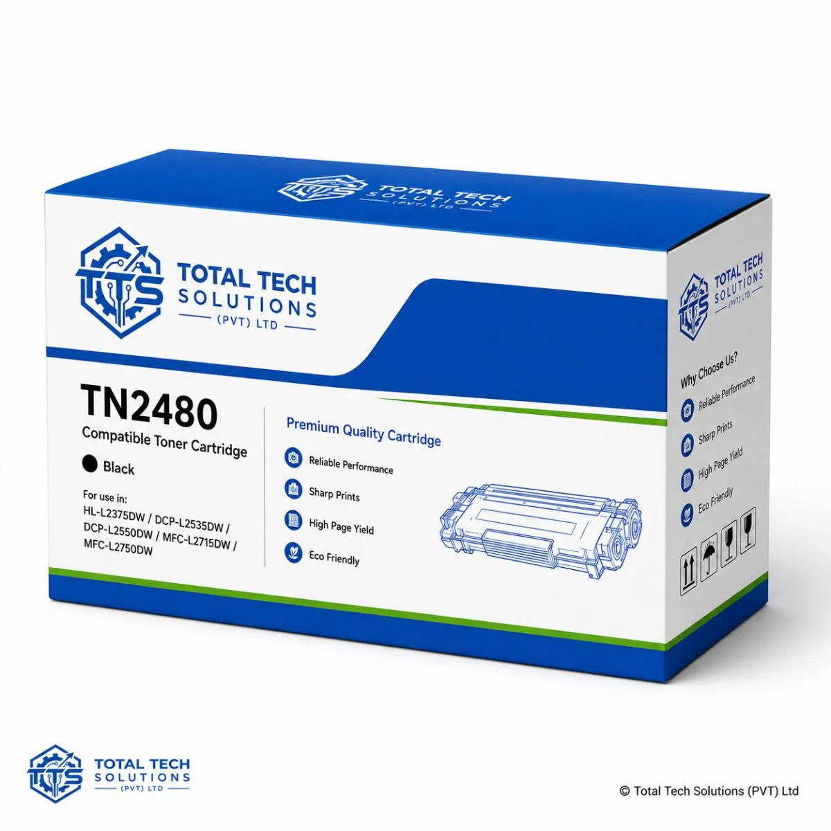 Brother Compatible Brother TN2480 Black Compatible Toner Cartridge, image 3