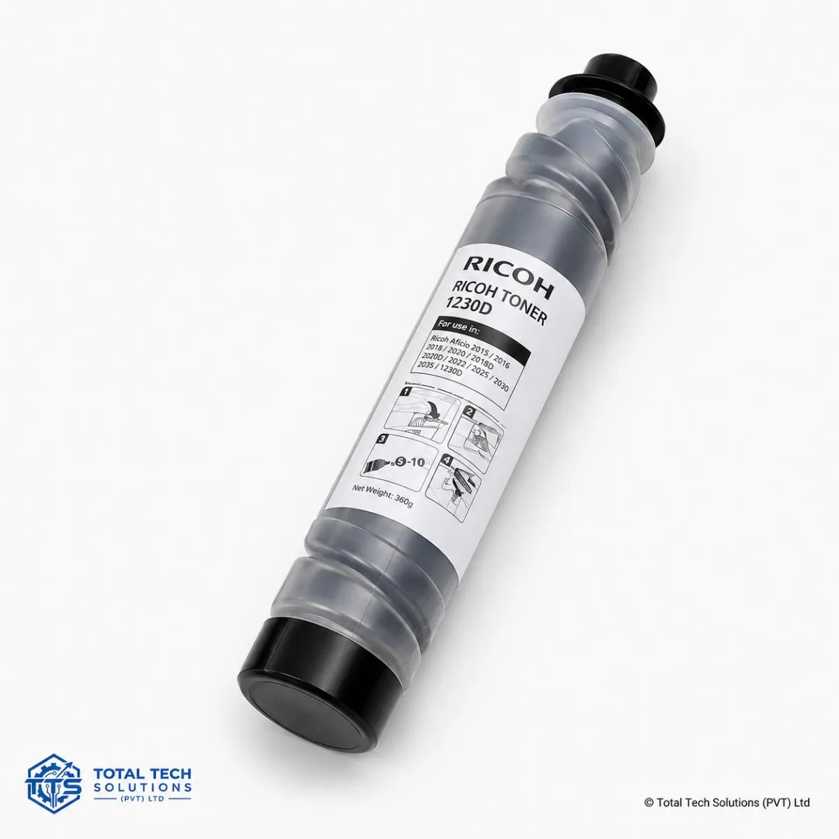 Total Tech Solutions Ricoh Type 1230D Compatible Black Toner Cartridge, image 4