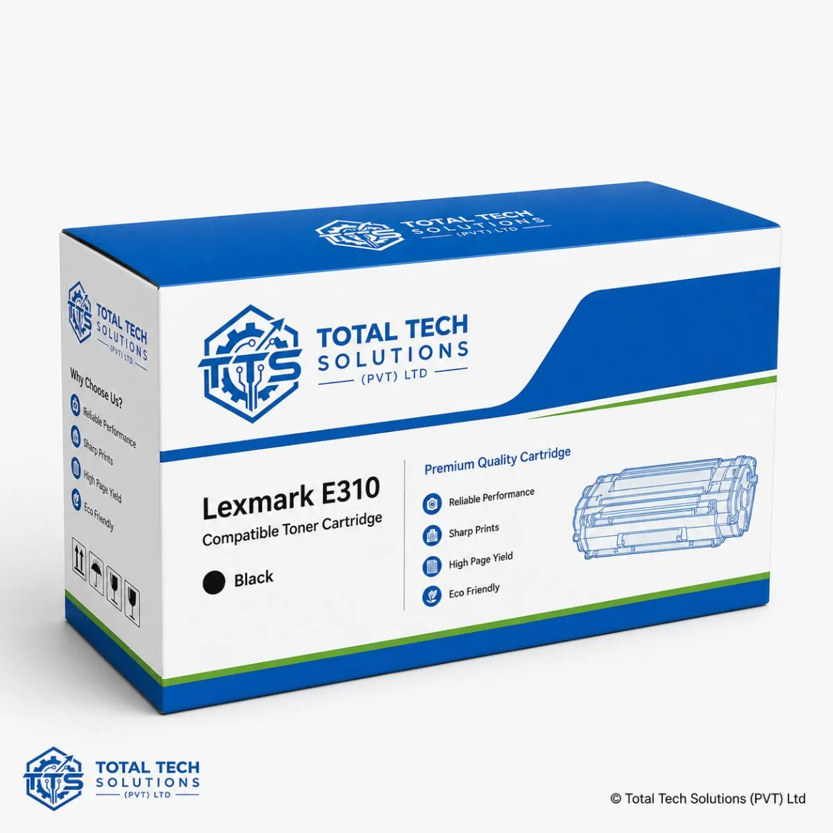 Total Tech Solutions Lexmark E310 Compatible Black Toner Cartridge, image 3