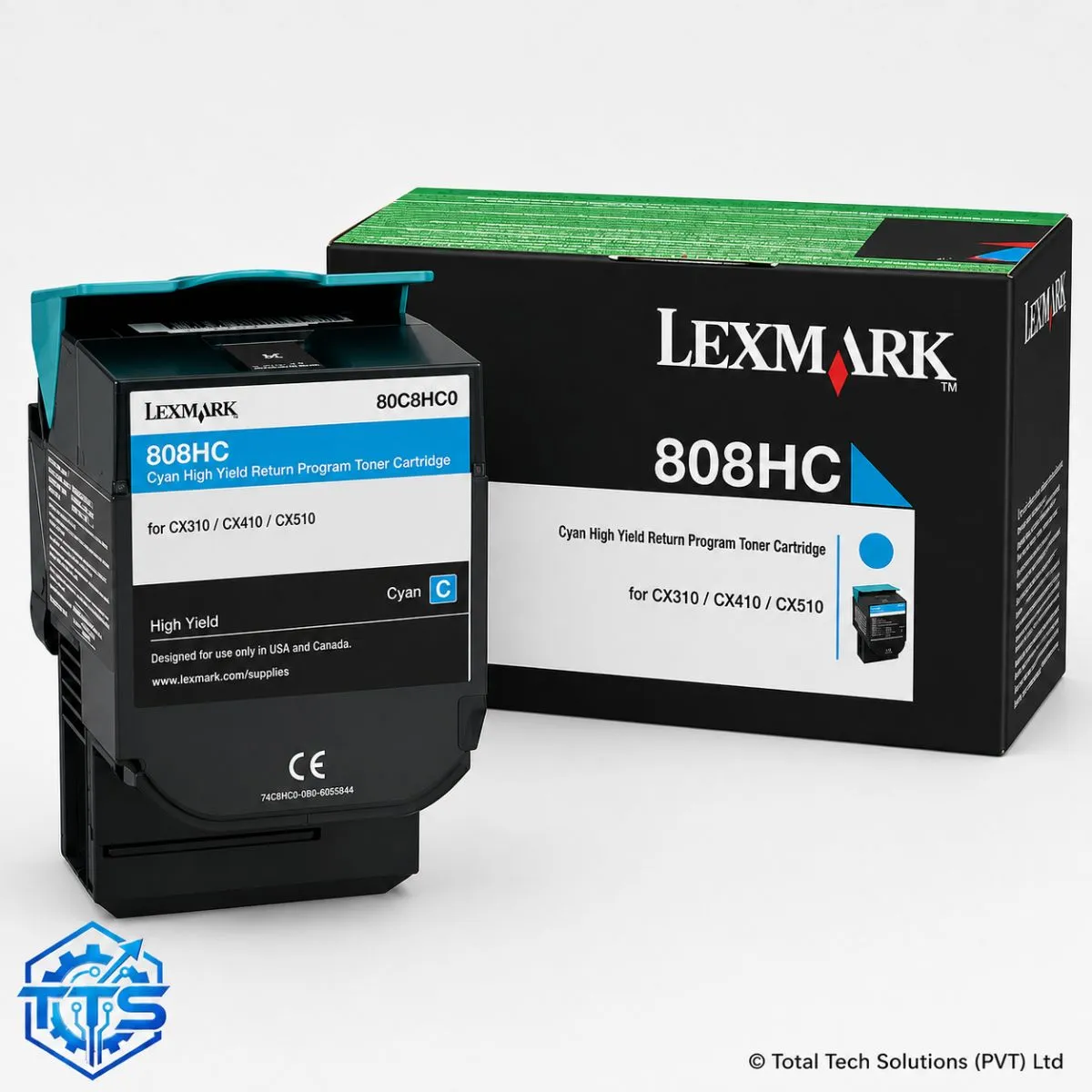 Lexmark 808H High-Yield Original Toner Cartridge Series for CX410/CX510