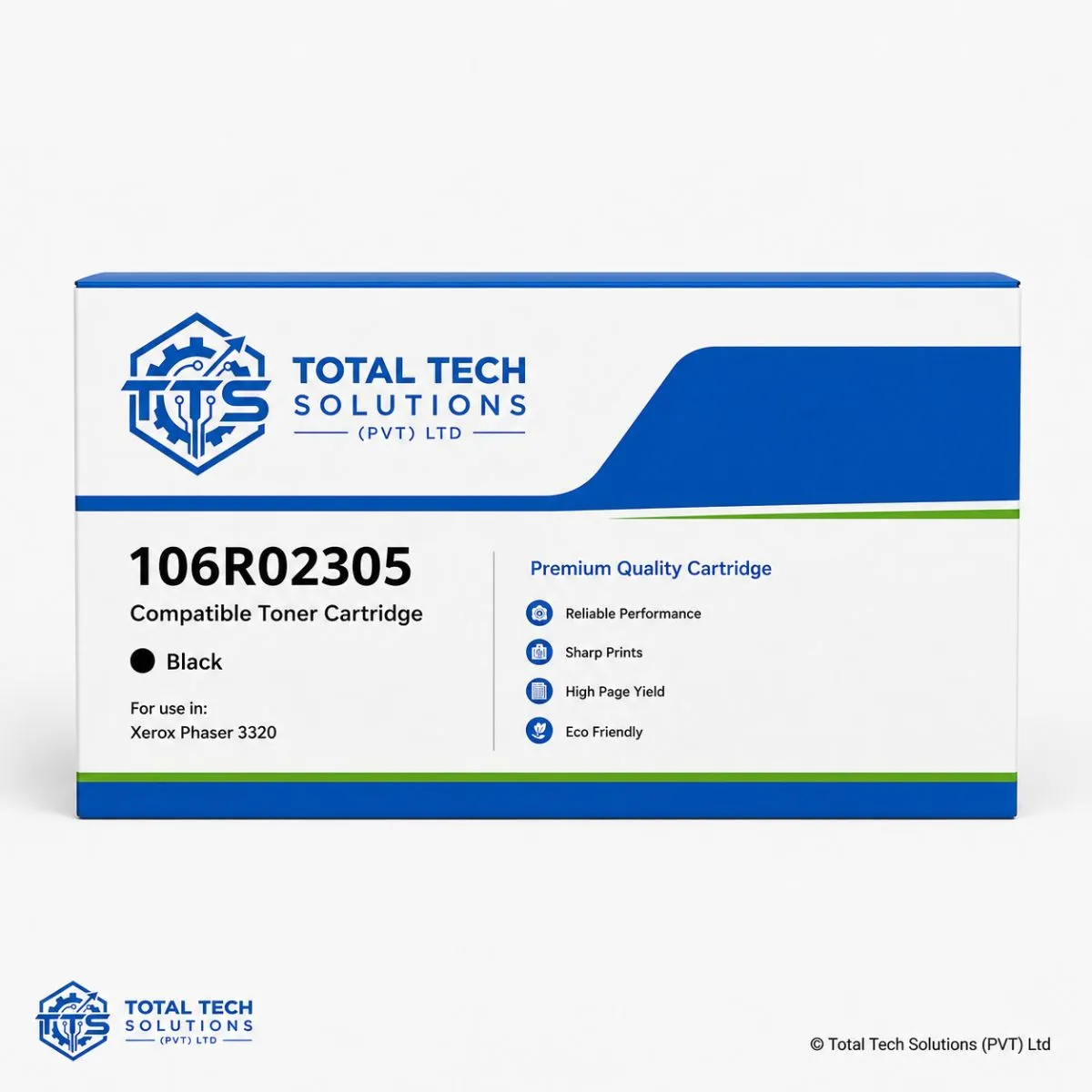 Total Tech Solutions Xerox Phaser 3320 Compatible Black Toner Cartridge - 106R02305, image 3