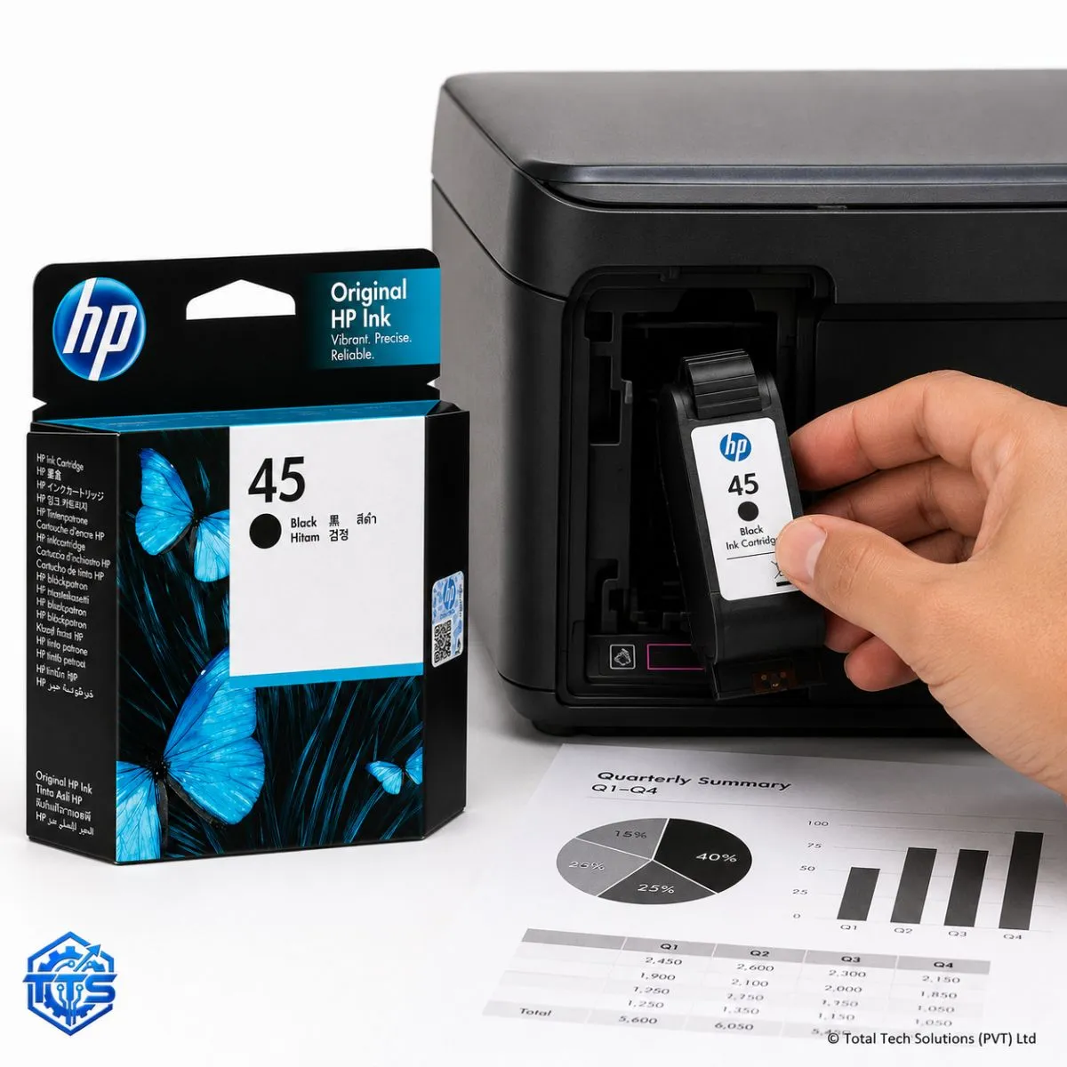 HP 45 Black Original Ink Cartridge, image 3