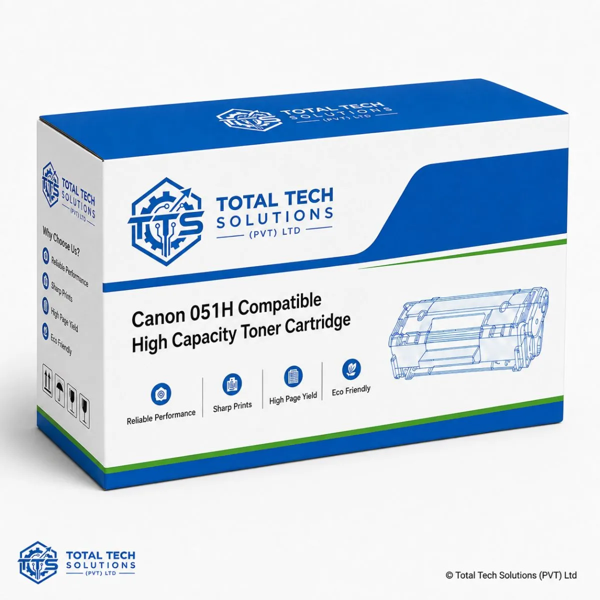 Total Tech Solutions Canon 051H Black Compatible High Capacity Toner Cartridge, image 3