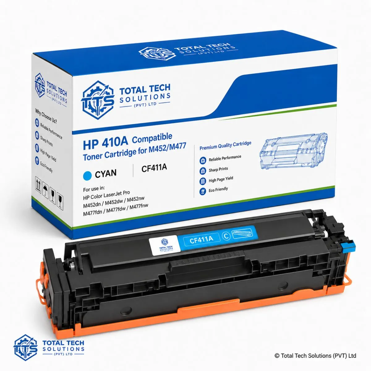 Total Tech Solutions HP 410A Compatible Toner Cartridge for M452 / M477