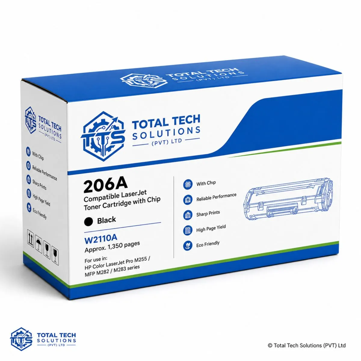 HP Compatible 206A Black Compatible LaserJet Toner Cartridge with Chip, image 2