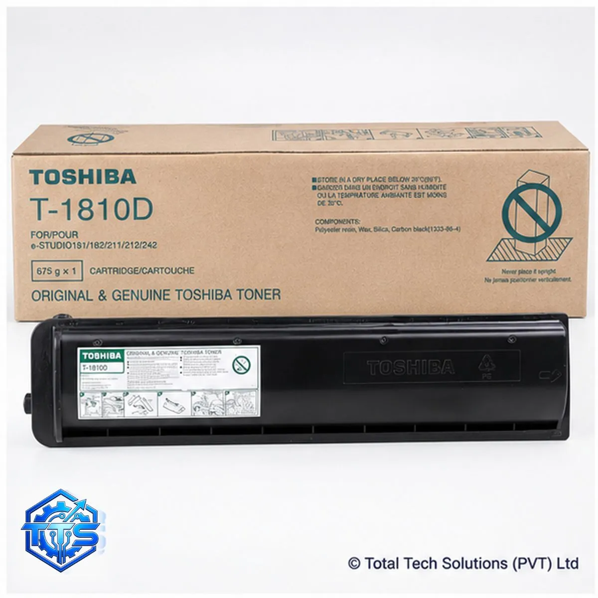 Toshiba T-1810D Original Black Toner Cartridge for e-Studio 181/182/211/212/242