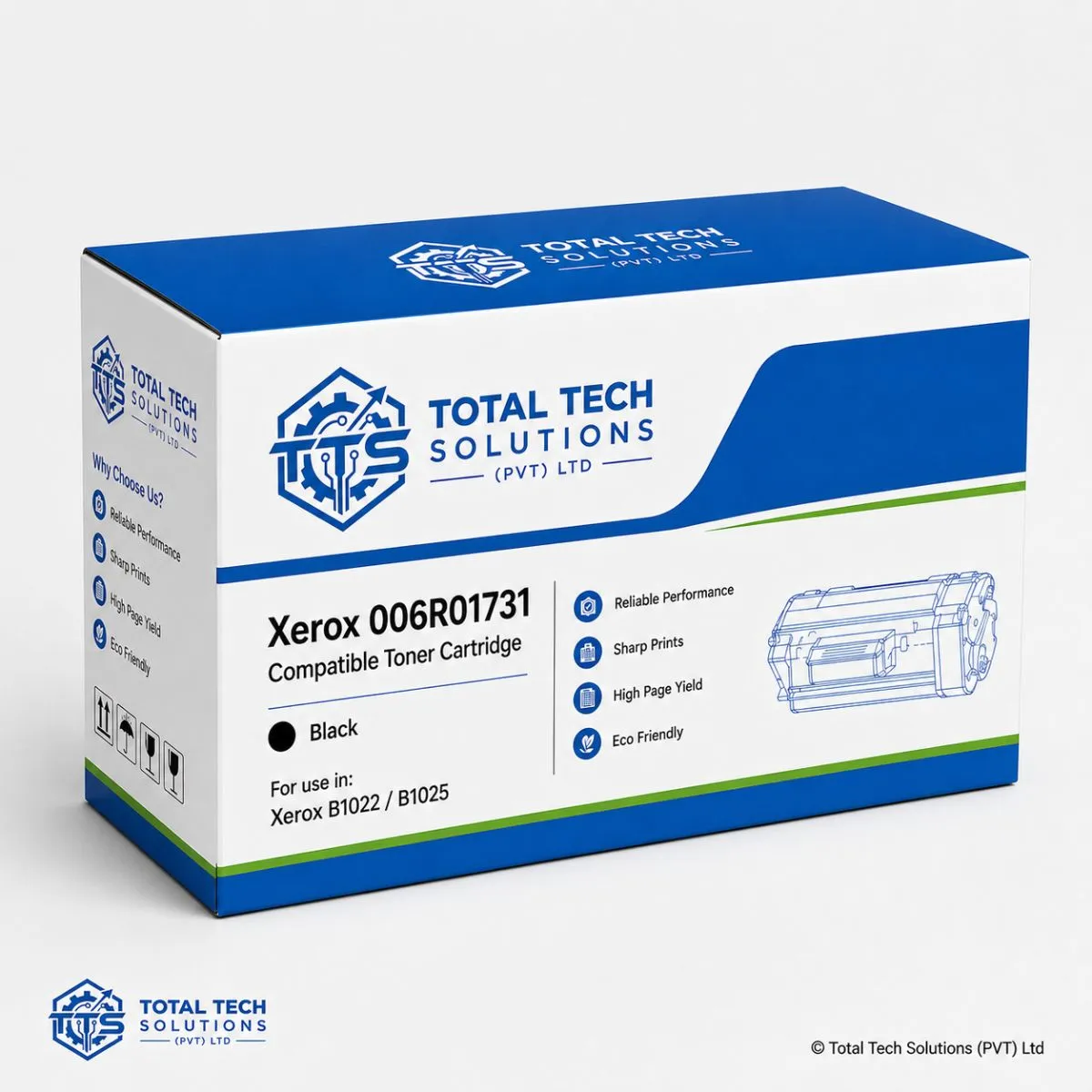 Total Tech Solutions Xerox 006R01731 Compatible Black Toner Cartridge for B1022 / B1025, image 4