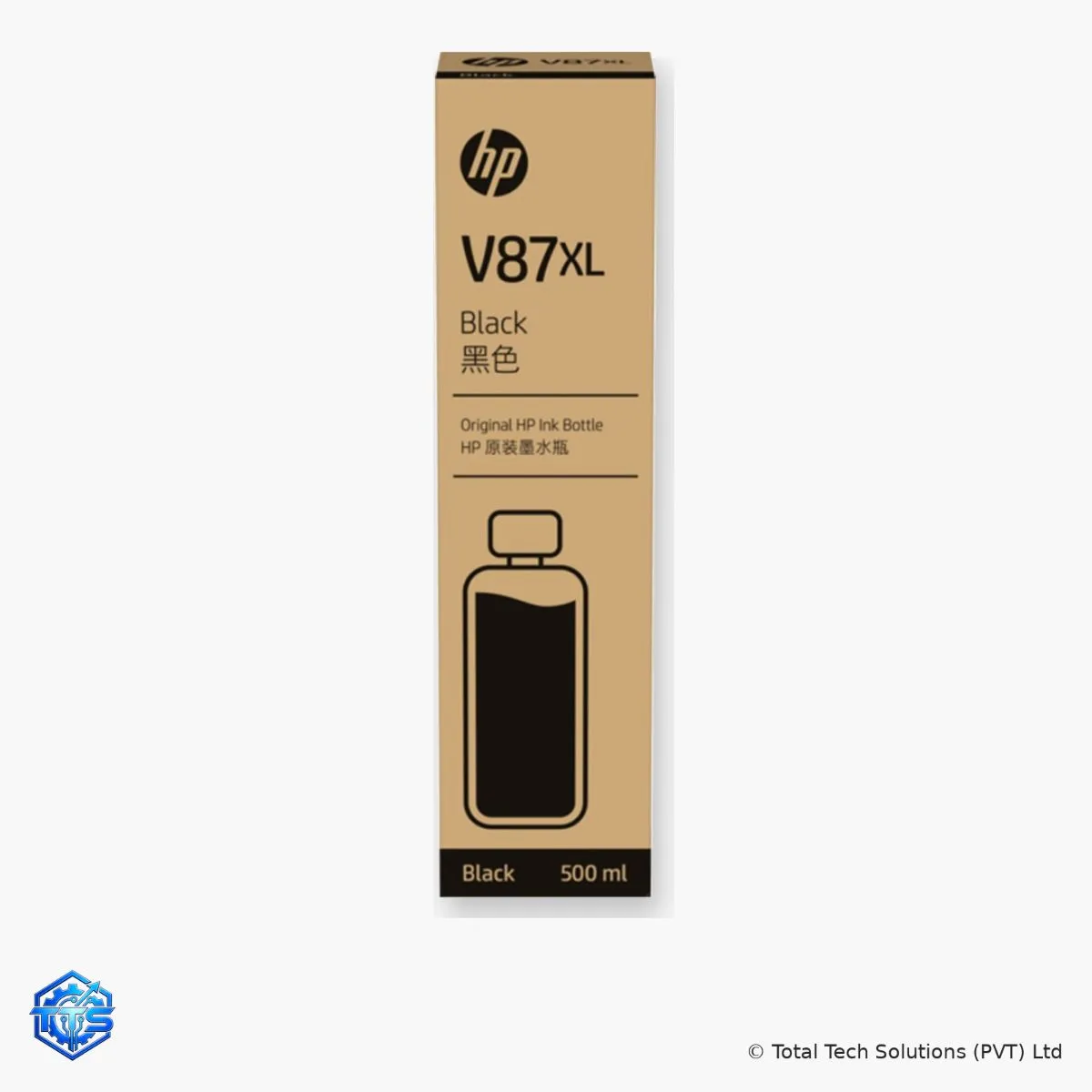 HP V87XL 500-ml Original DesignJet Bottled Ink Cartridge