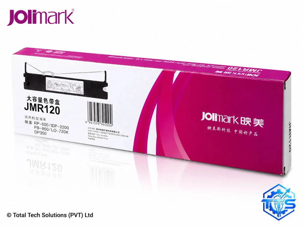 Jolimark JMR-120 Black Original Ribbon Cartridge for DP350, image 3