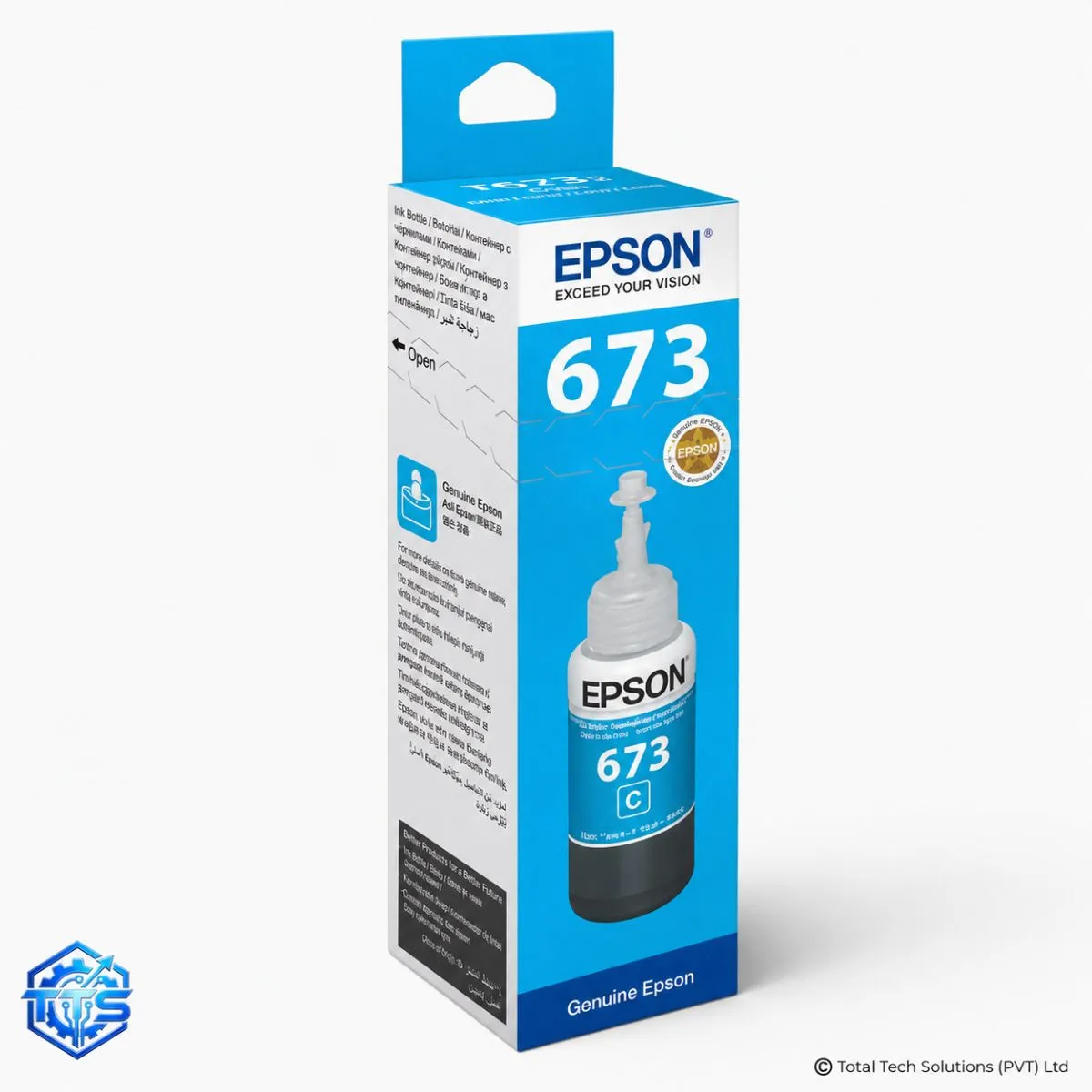 Epson T6732 70ml Cyan Original Ink Bottle for L800 / L805 / L850 / L1800, image 3