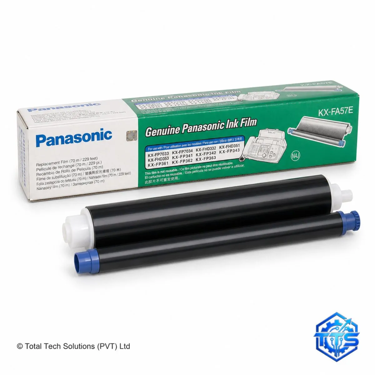 Panasonic KX-FA57E Black Fax Ink Film for KX-FP701 / KX-FP702