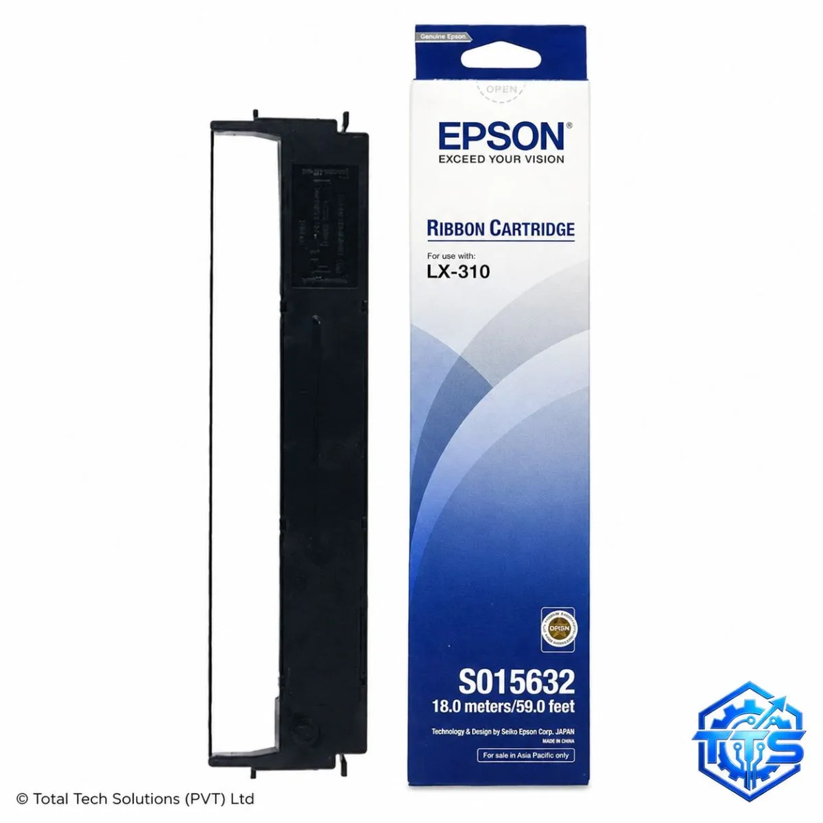 Epson LX-310 Black Original Printer Ribbon Cartridge - S015632