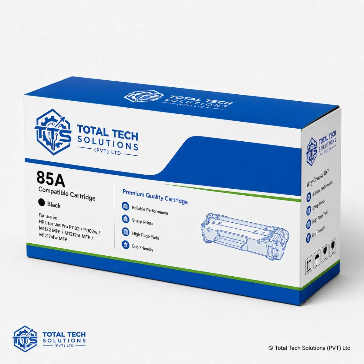Total Tech HP 85A Compatible Laser Toner Cartridge CE285A, image 2