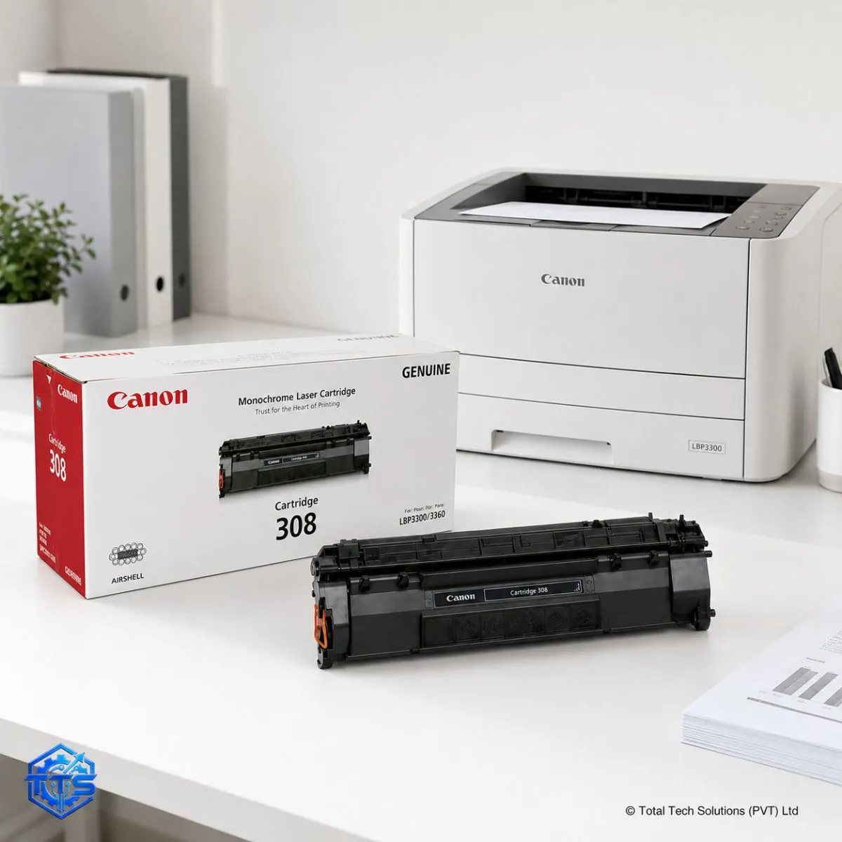 Canon 308 Black Toner Cartridge for LBP3300/LBP3360, image 4