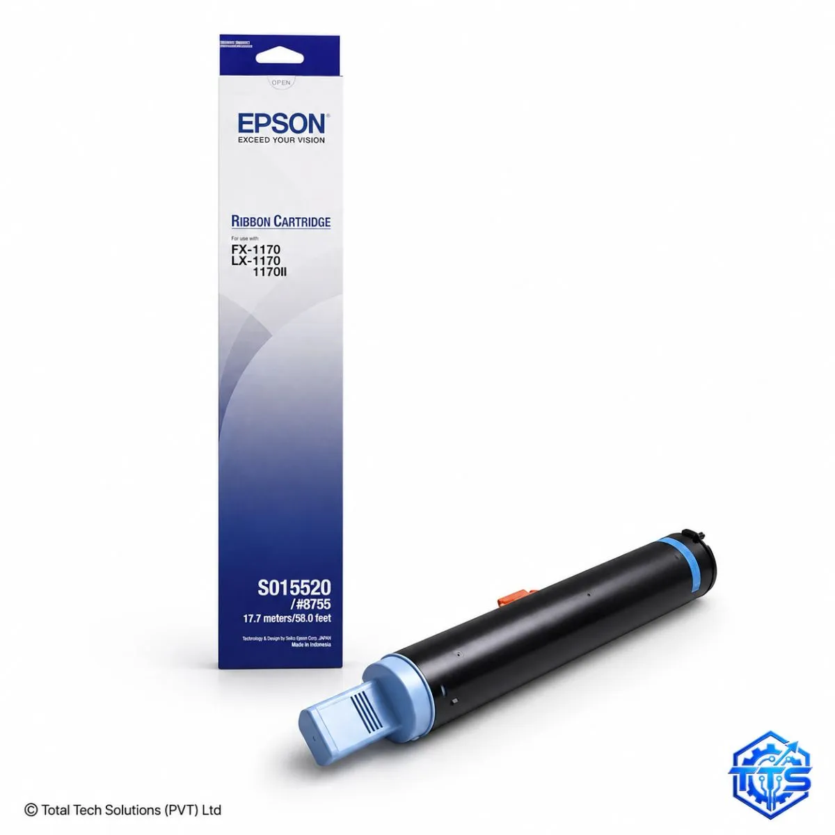 Epson S015520 / #8755 Black Printer Ribbon for FX-1170, image 4