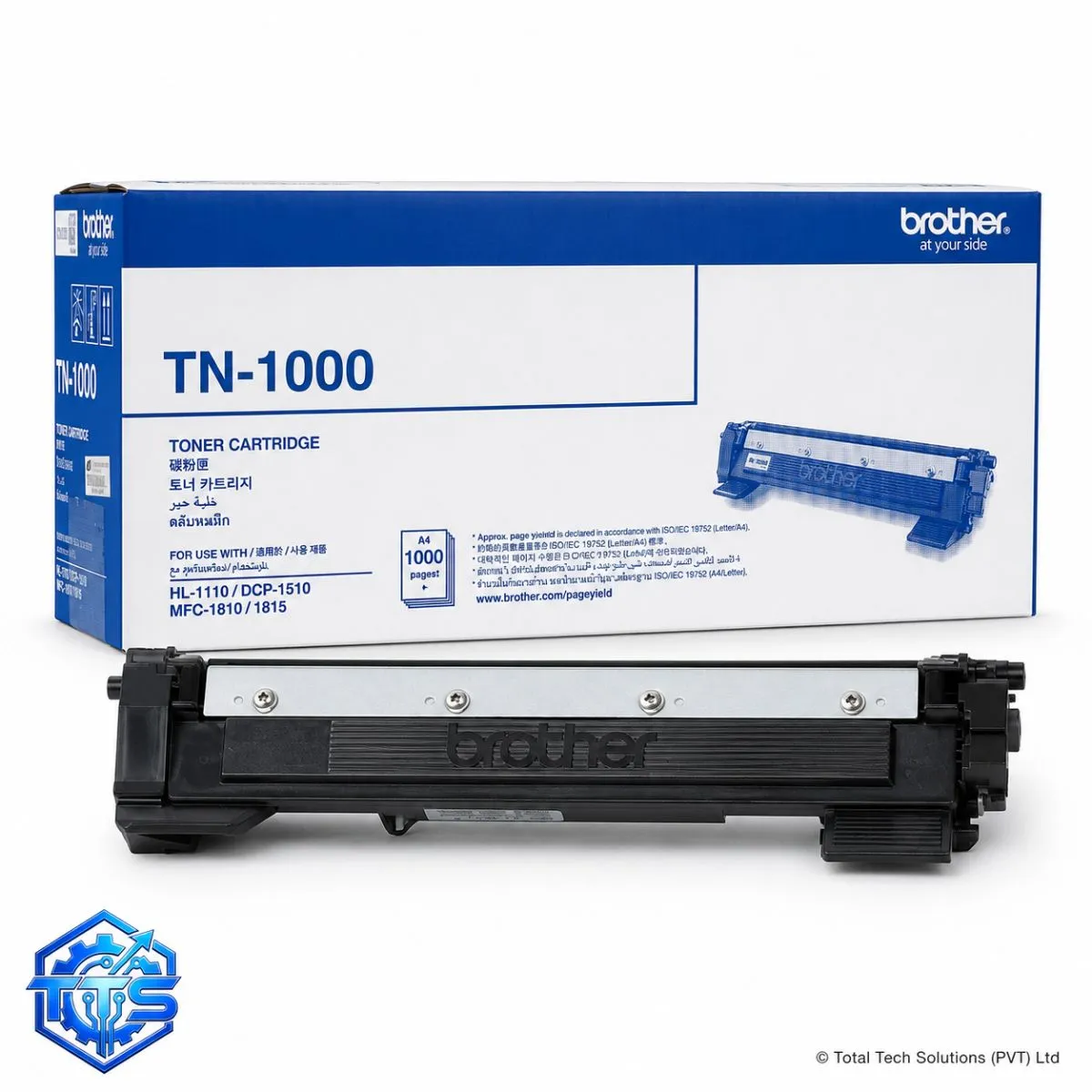 Brother TN-1000 Original Black Toner Cartridge for HL-1110/HL-1210W/DCP-1510
