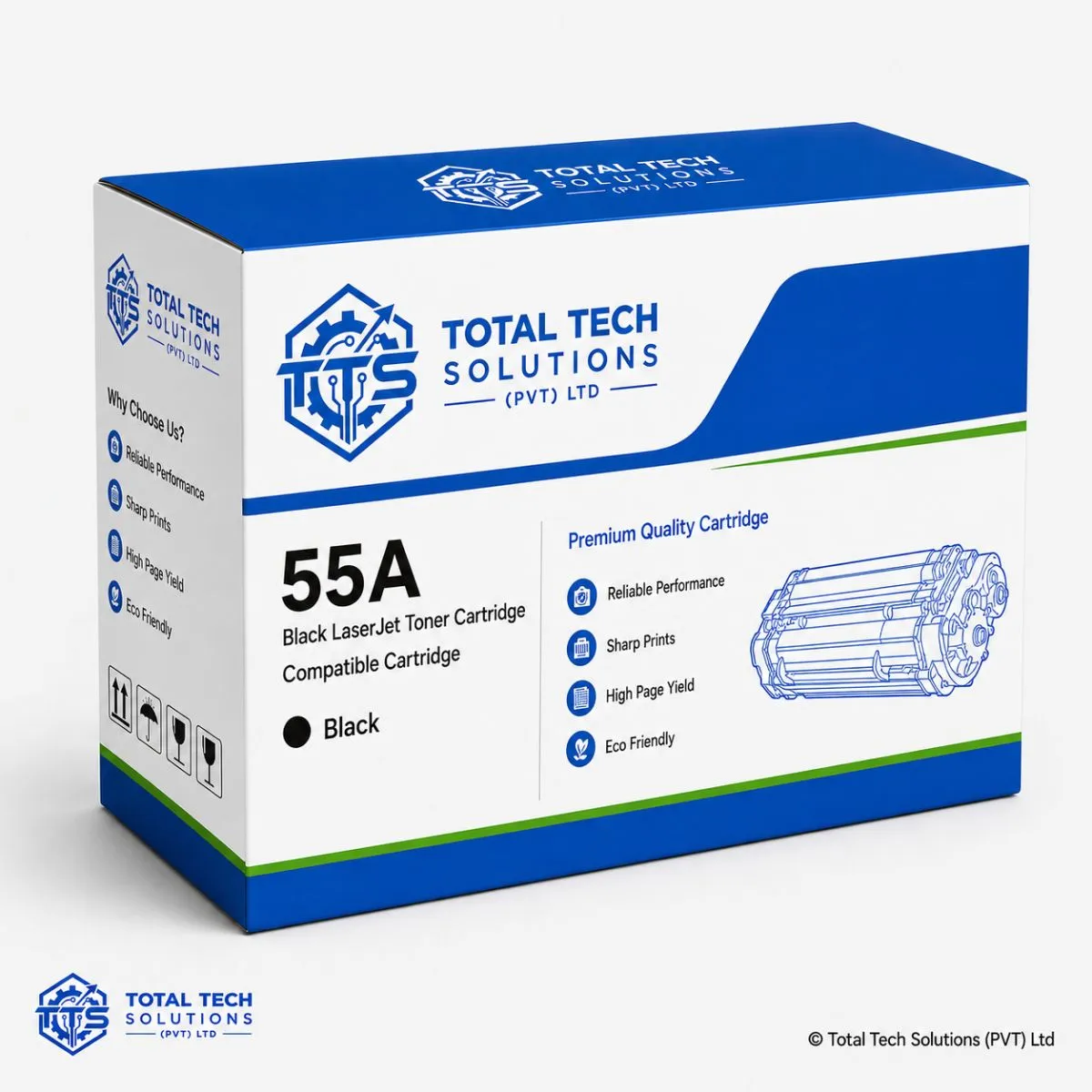 HP 55A Black LaserJet Toner Cartridge (Compatible) [55A]