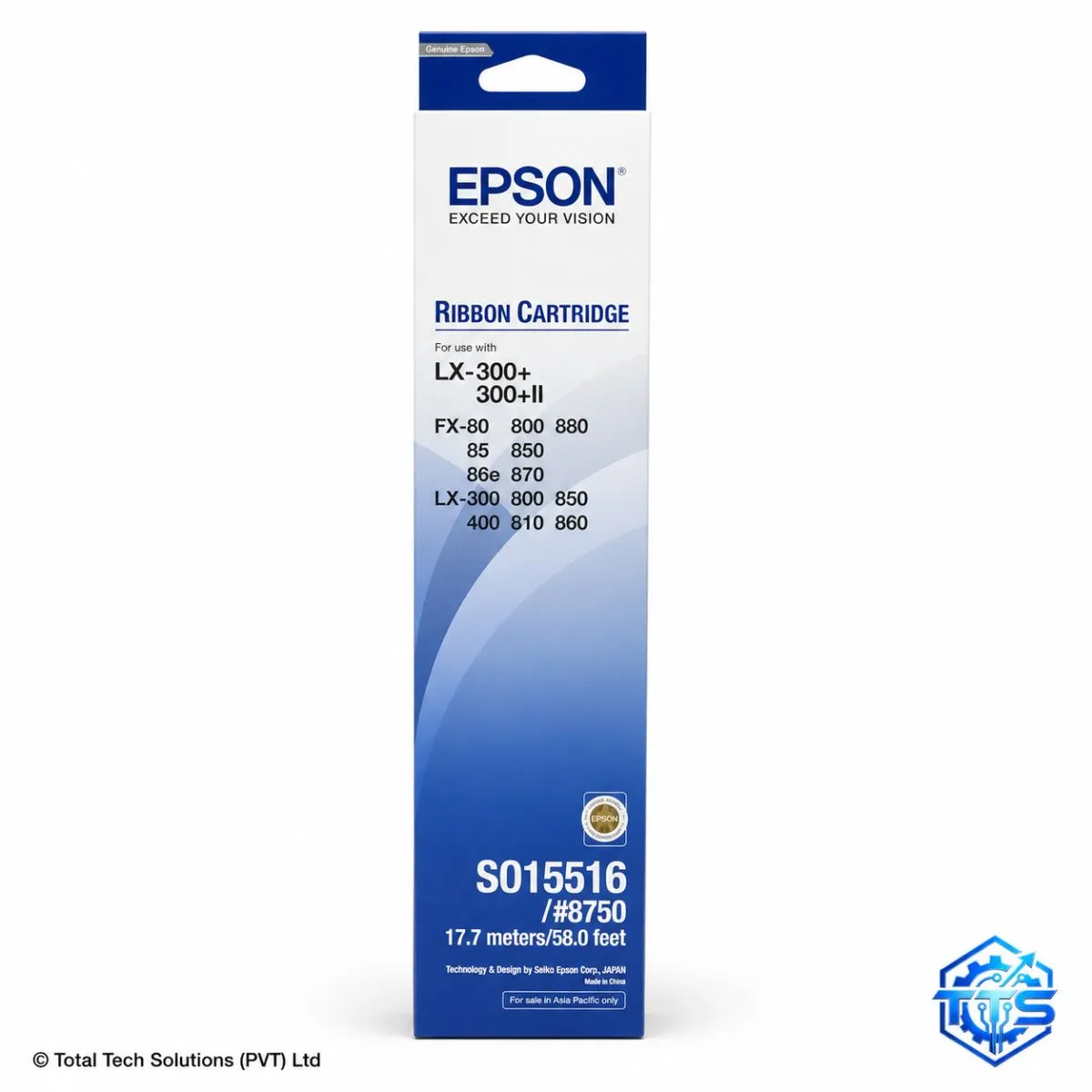 Epson LX-300 Black Original Printer Ribbon - S015516 / #8750