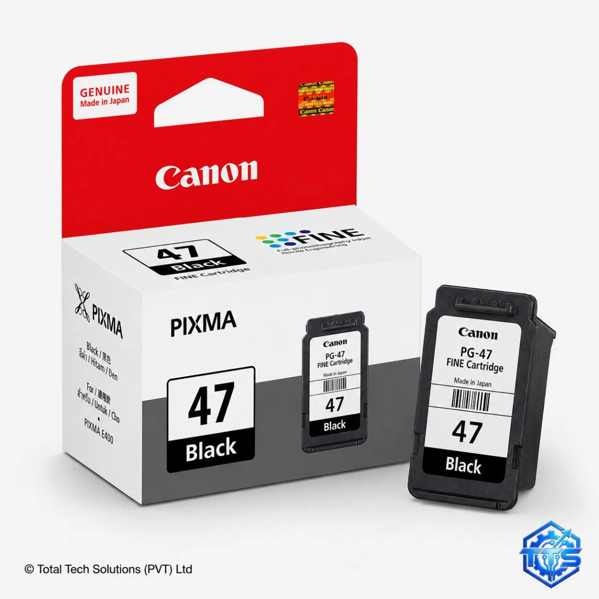Canon PIXMA PG-47 Black Original Ink Cartridge for E400 / E410 / E470 / E480