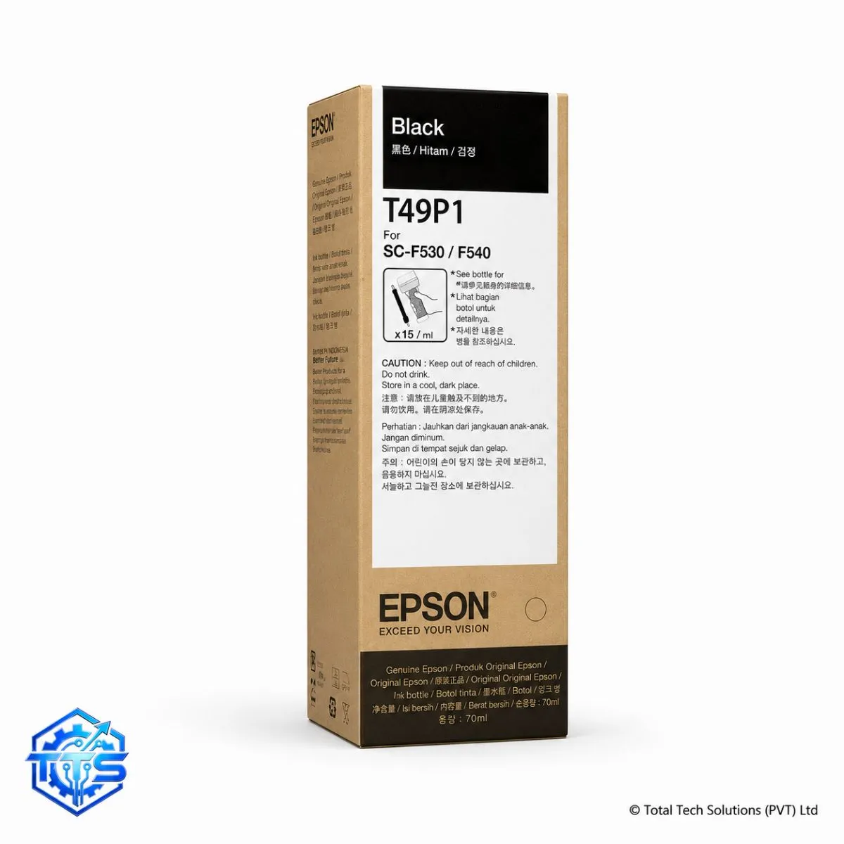 Epson T49P1 Black Sublimation Ink for Epson SC-F130/F140/F530 Printers, image 4