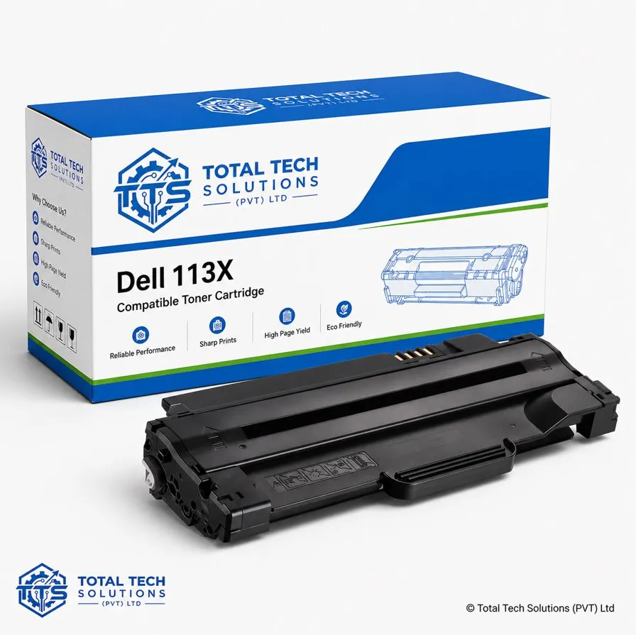Total Tech Solutions Dell 113X Black High-Yield Compatible Toner Cartridge, image 3