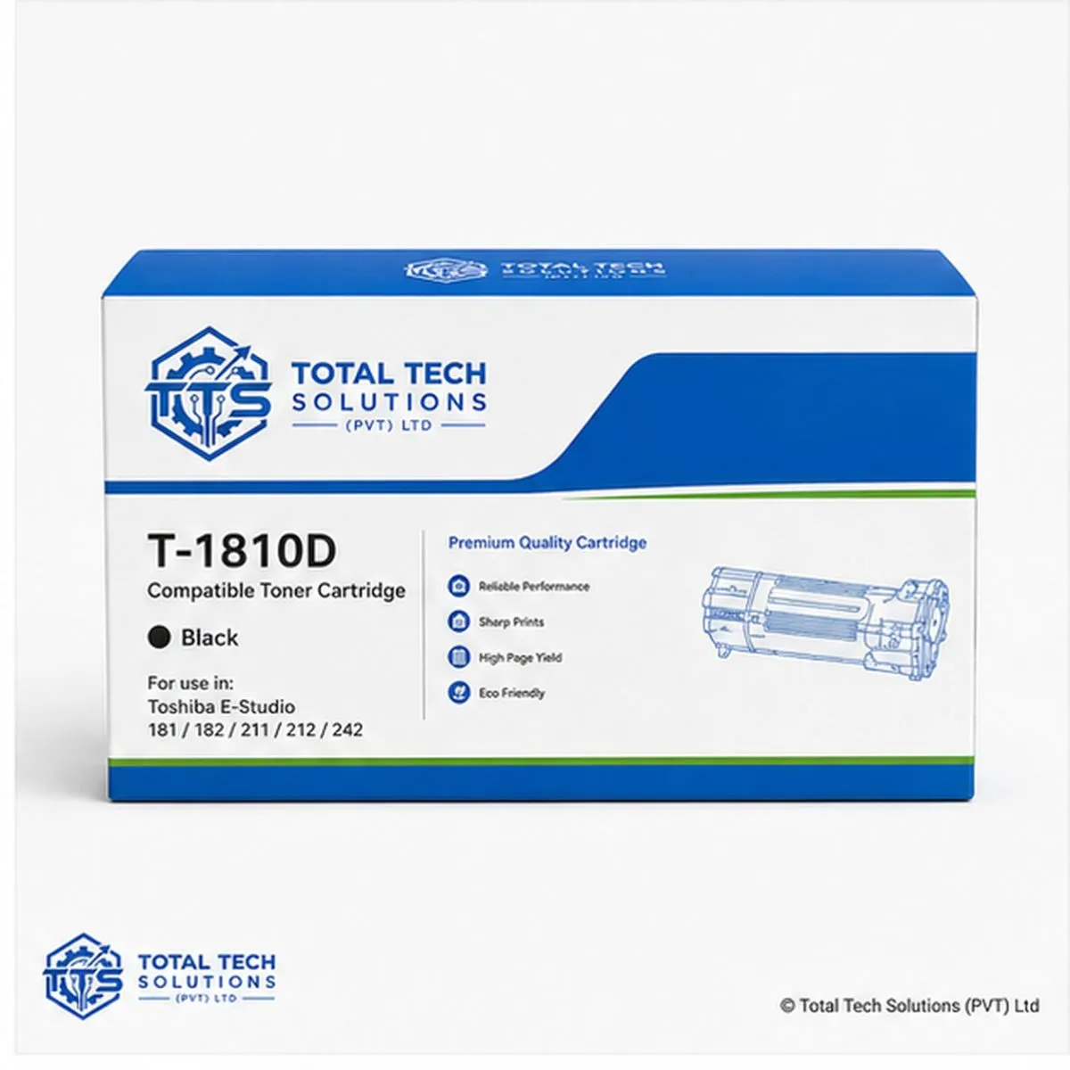 Total Tech Solutions Toshiba e-STUDIO Compatible Black Toner Powder 500g Refill Packet