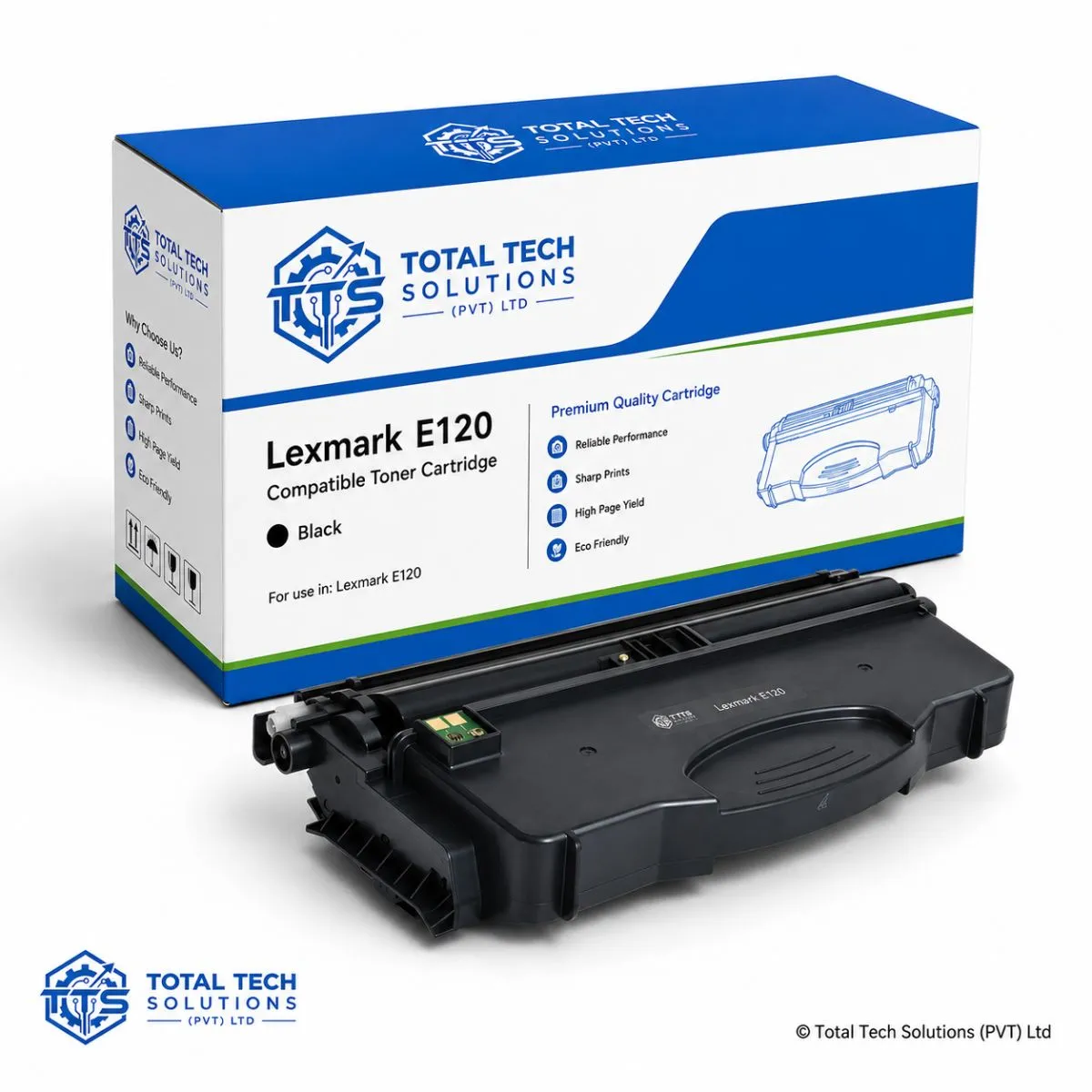 Total Tech Solutions Lexmark E120 Compatible Black Toner Cartridge, image 2