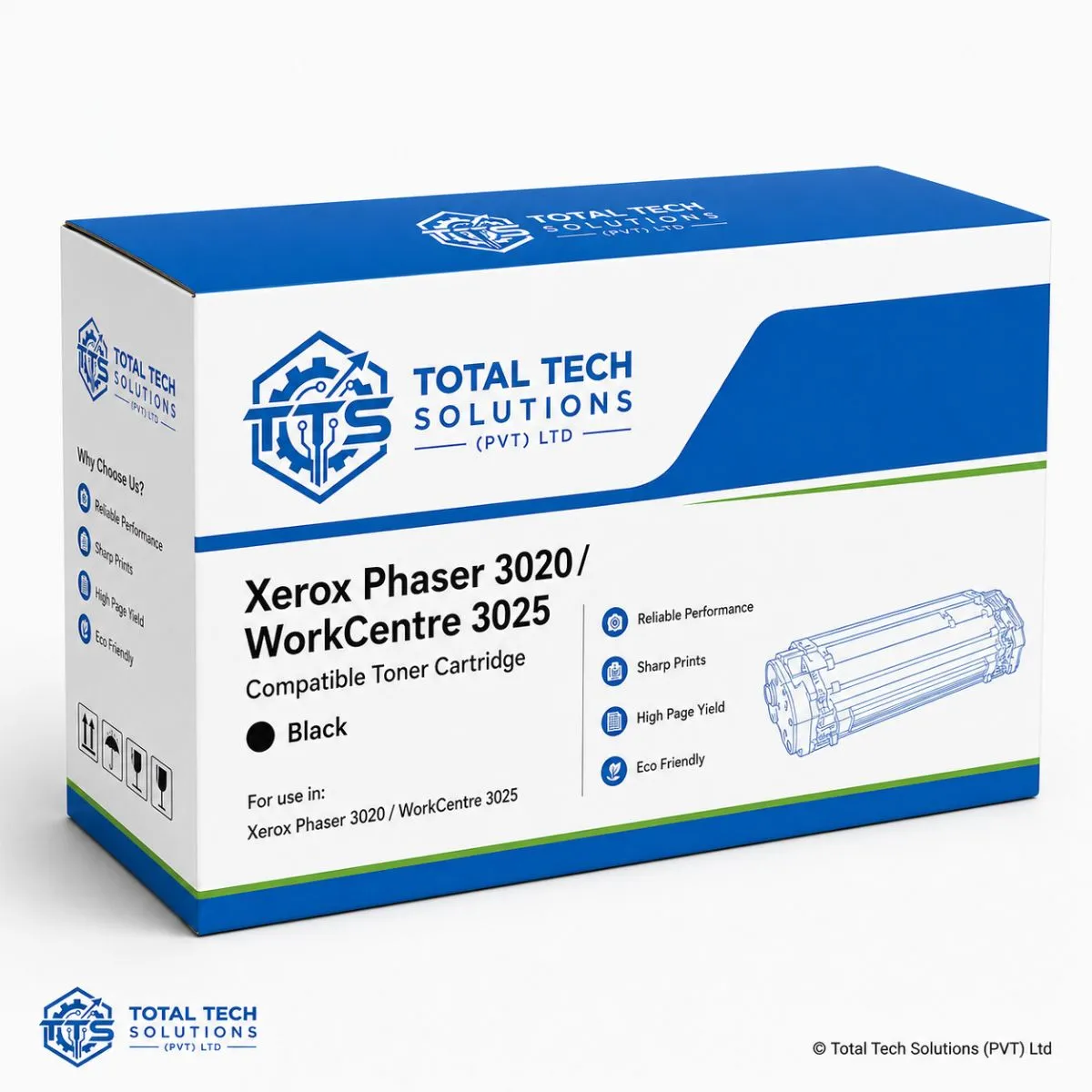 Total Tech Solutions Xerox Phaser 3020 / WorkCentre 3025 Compatible Black Toner Cartridge - 106R02773