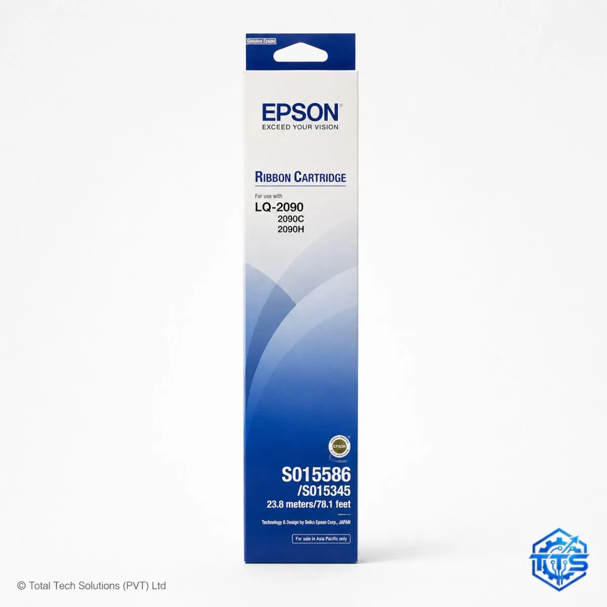 Epson LQ-2090 Black Original Printer Ribbon Cartridge - S015586 / S015345