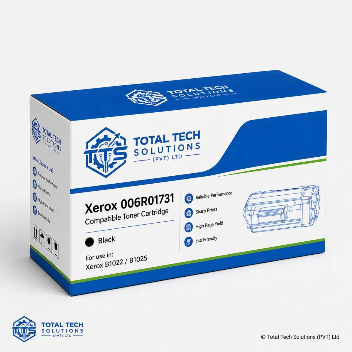 Total Tech Solutions Xerox 006R01731 Compatible Black Toner Cartridge for B1022 / B1025, image 3