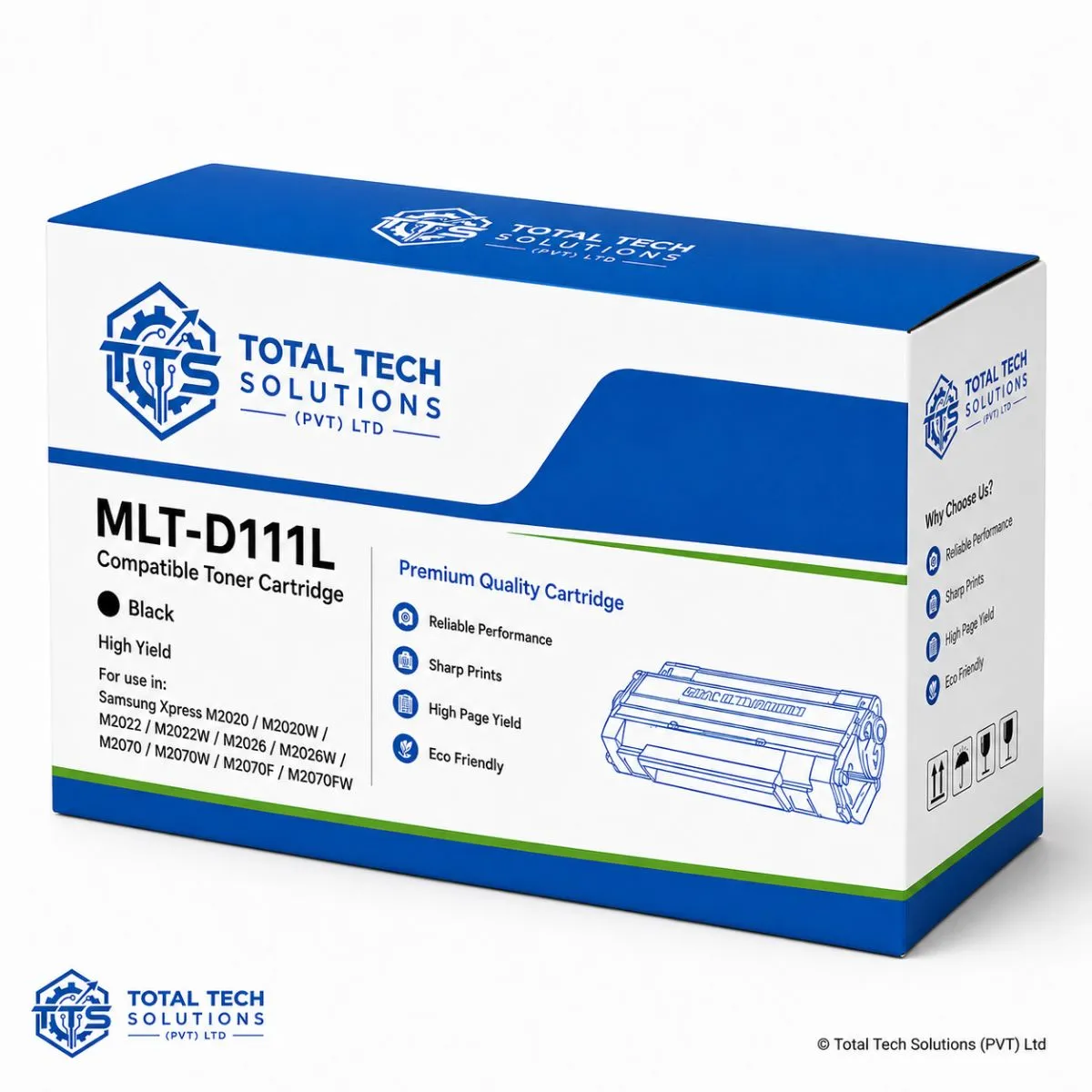 Samsung Compatible Samsung MLT-D111L Black Compatible Toner Cartridge, image 2