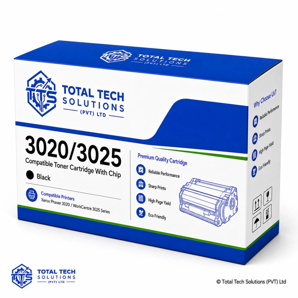 Xerox 3020/3025 Compatible Toner Cartridge With Chip