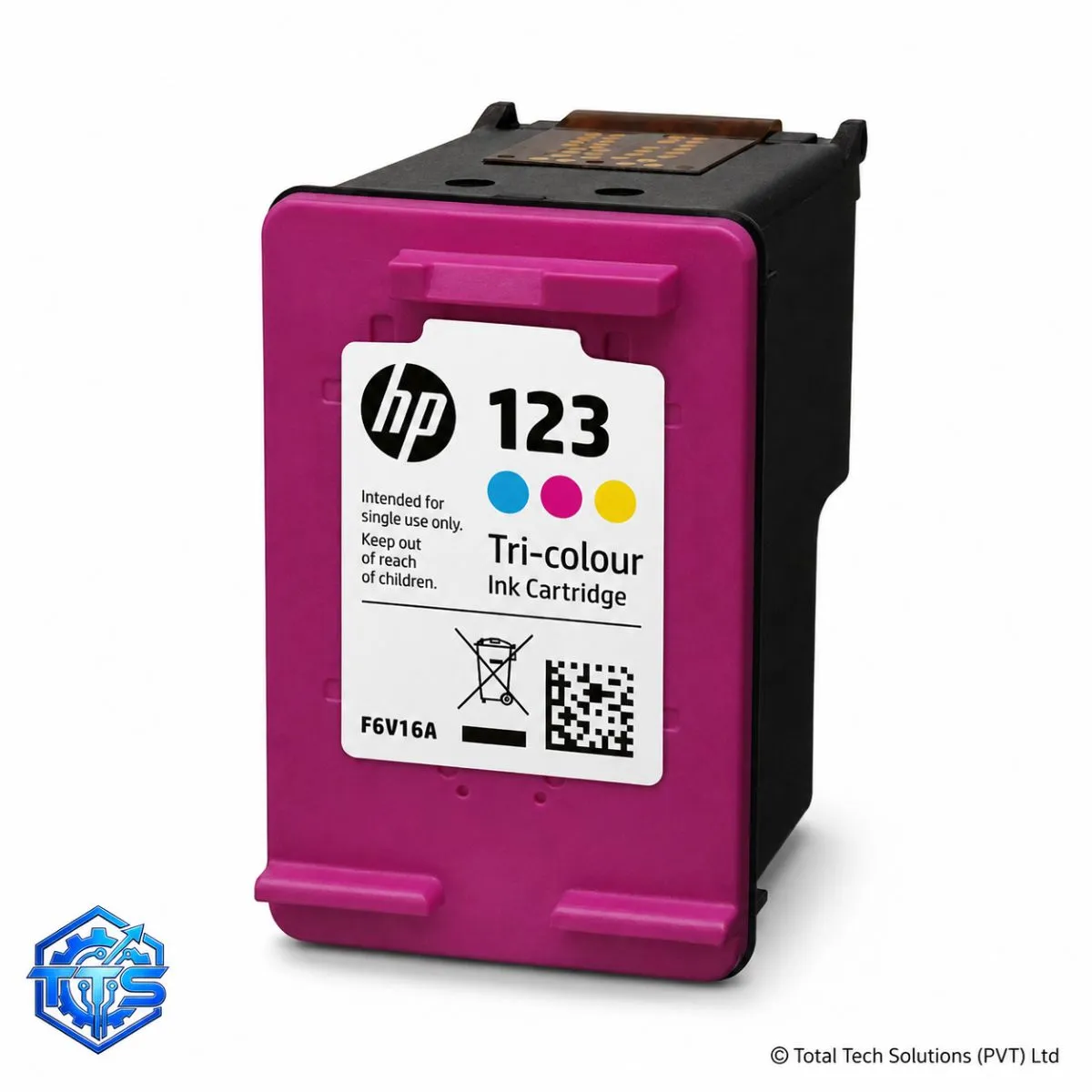 HP 123 Tri-color Original Ink Cartridge, image 2