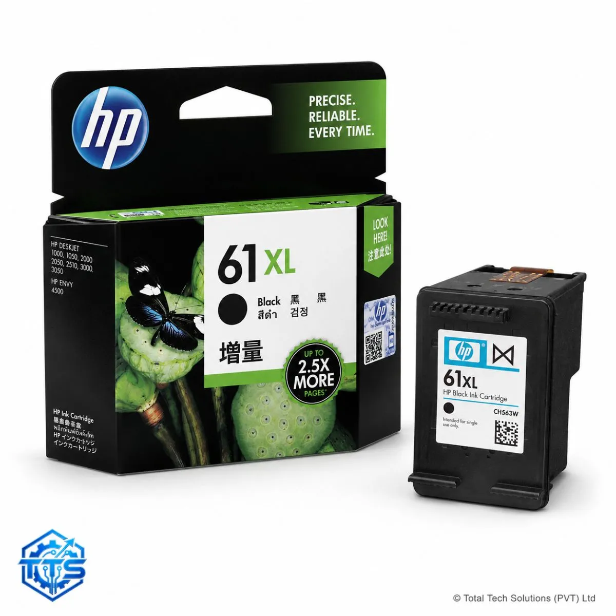 HP 61XL High Yield Black Original Ink Cartridge for HP 1000/1010/1050/2050/3050