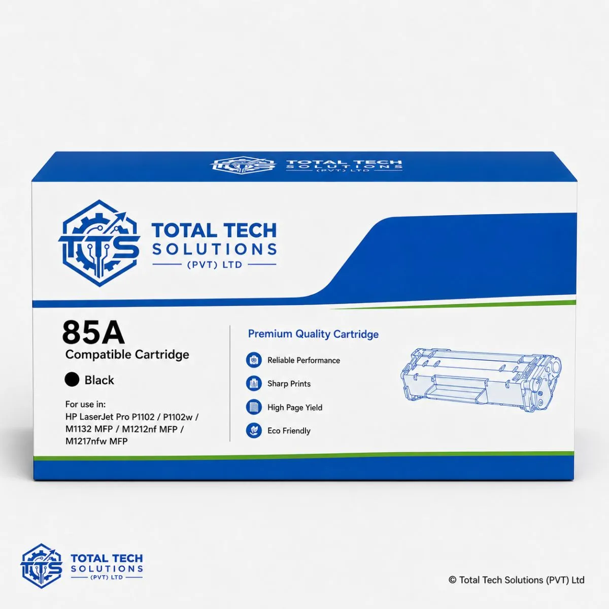 Total Tech HP 85A Compatible Laser Toner Cartridge CE285A