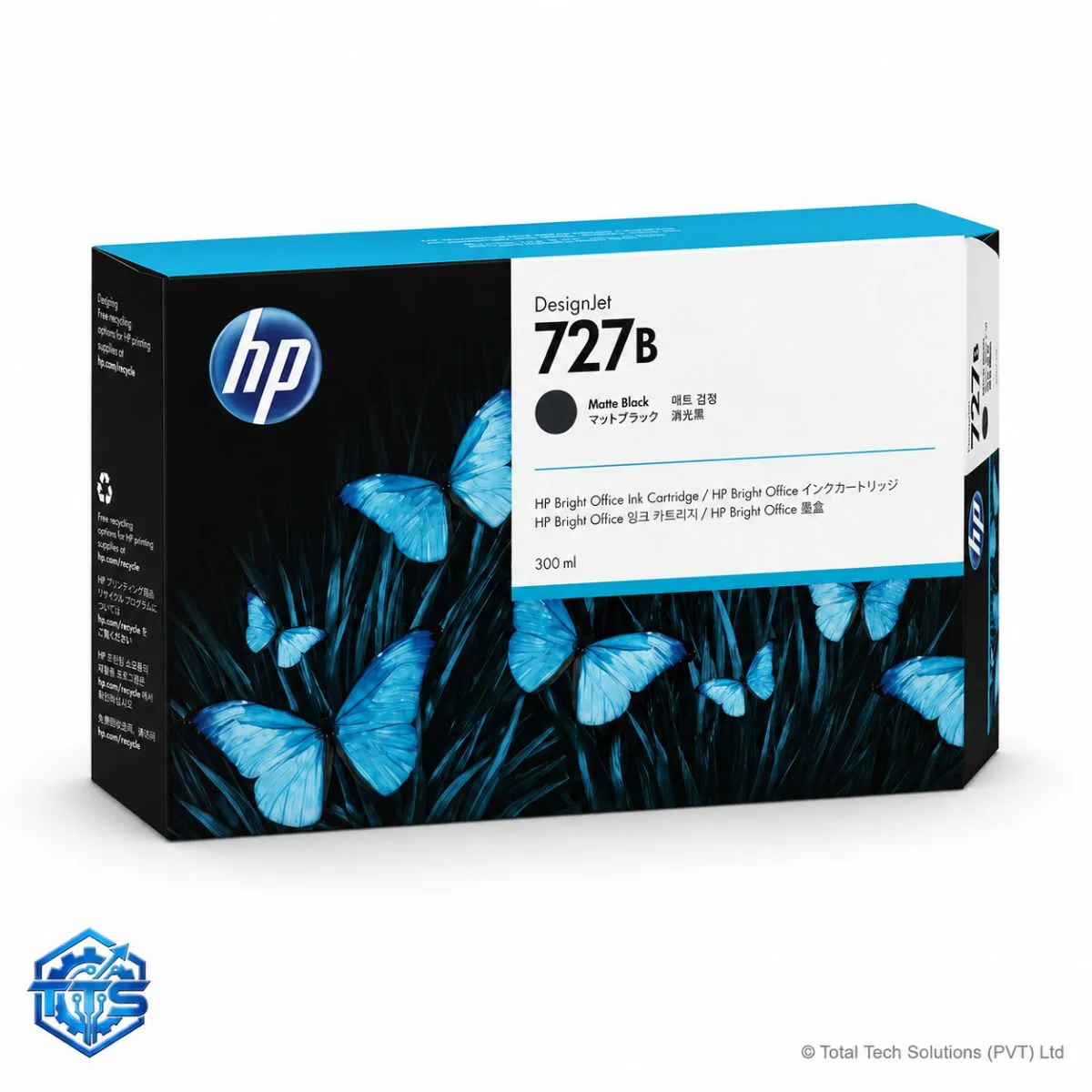 HP 727B 300-ml Matte Black Original DesignJet Ink Cartridge, image 3