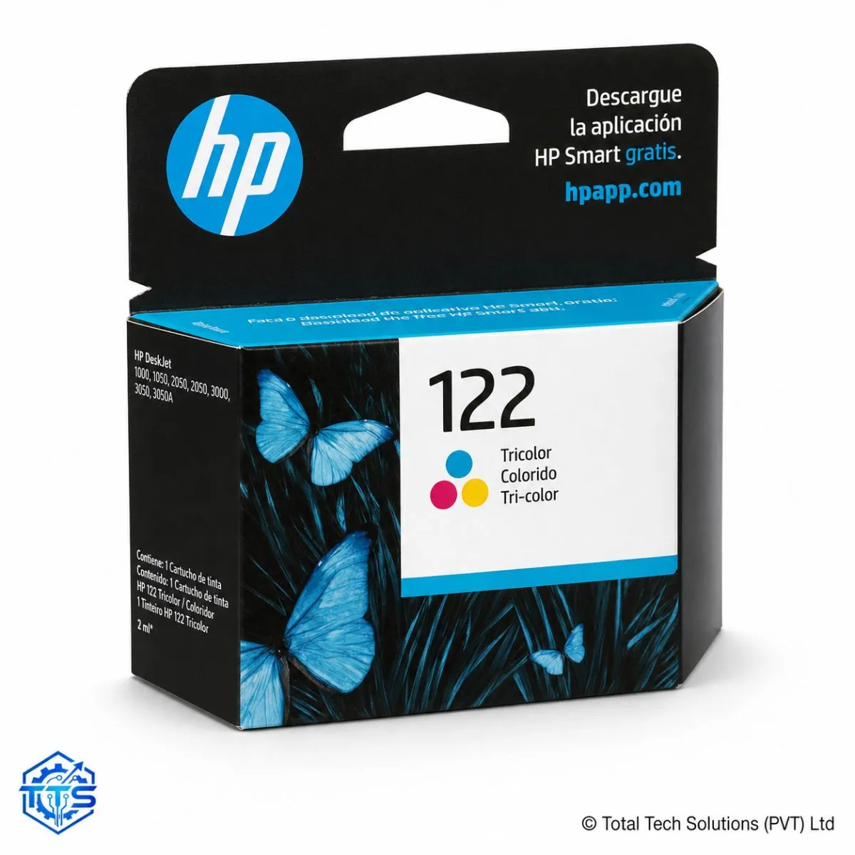 HP 122 Tri-color Original Ink Cartridge, image 3
