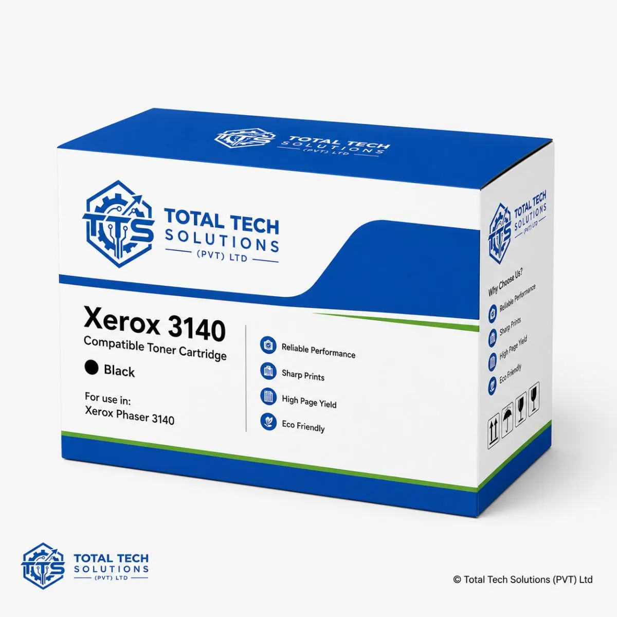 Total Tech Solutions Xerox Phaser 3140 Compatible High-Yield Black Toner Cartridge - 108R00909, image 2