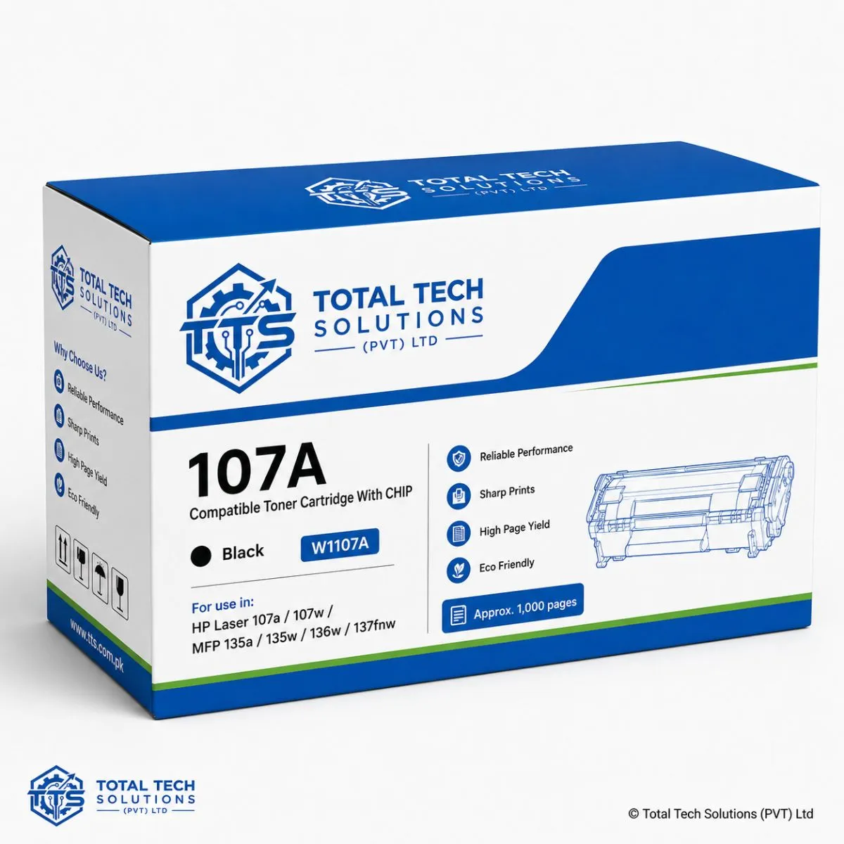 HP Compatible 107A Compatible Toner Cartridge With Chip, image 2