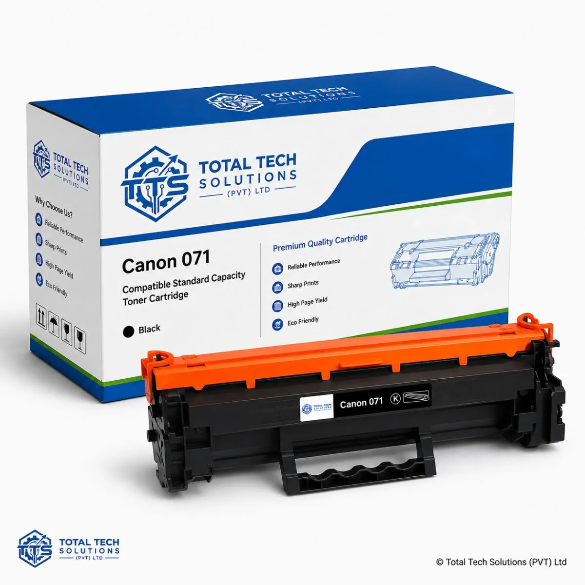 Total Tech Solutions Canon 071 Black Compatible Standard Capacity Toner Cartridge