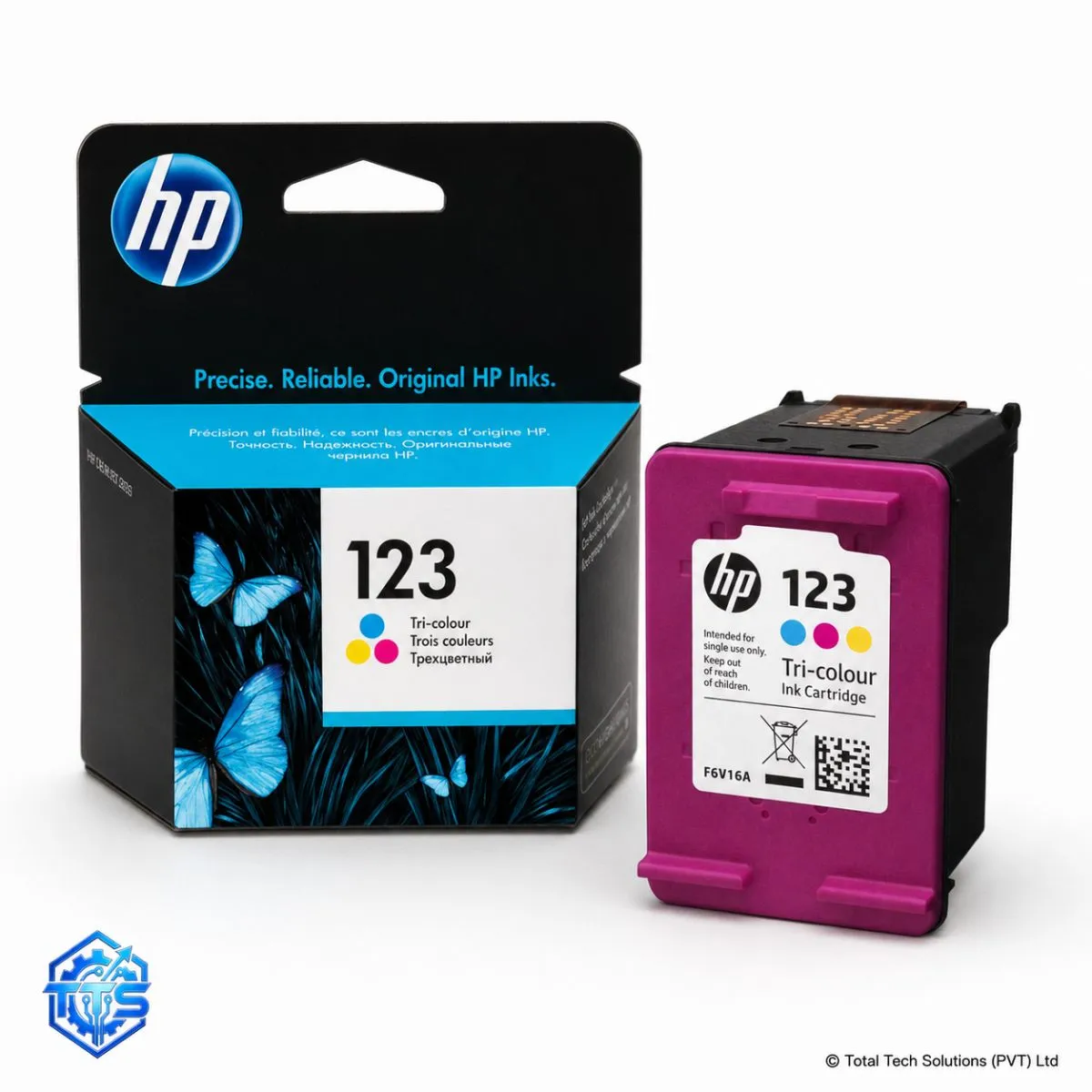 HP 123 Tri-color Original Ink Cartridge, image 4