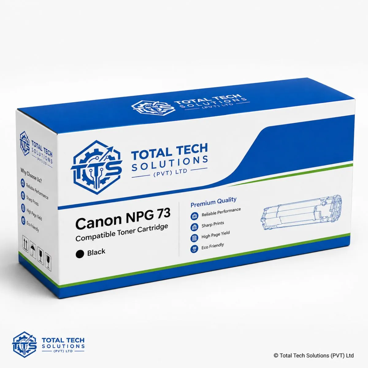 Total Tech Solutions Canon NPG-73 Compatible Black Toner Cartridge, image 3