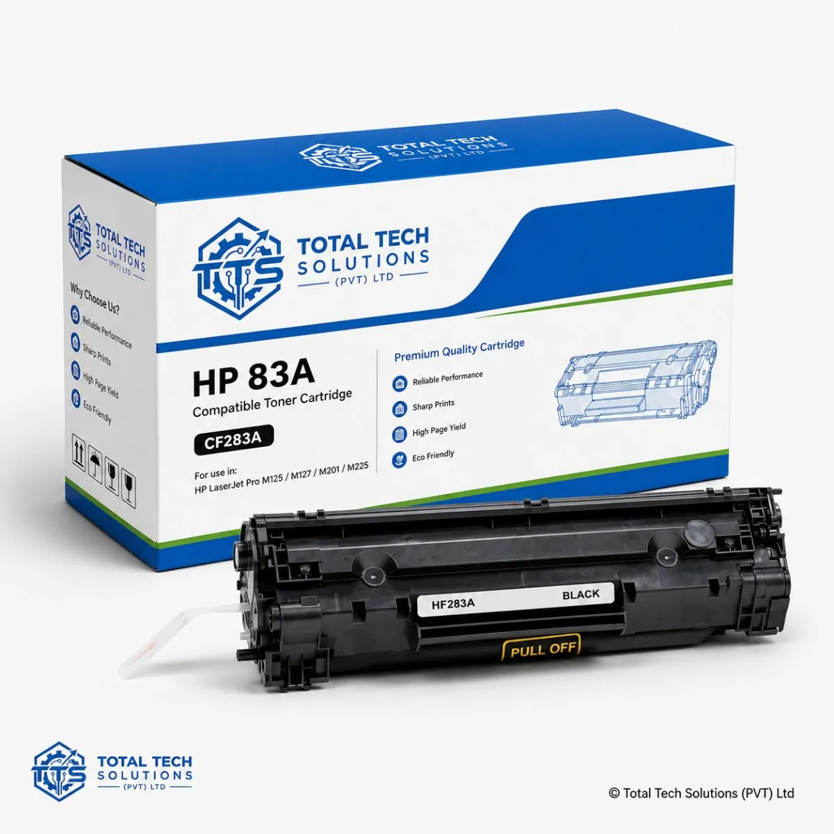 Total Tech Solutions HP 83A Compatible Black Toner Cartridge - CF283A
