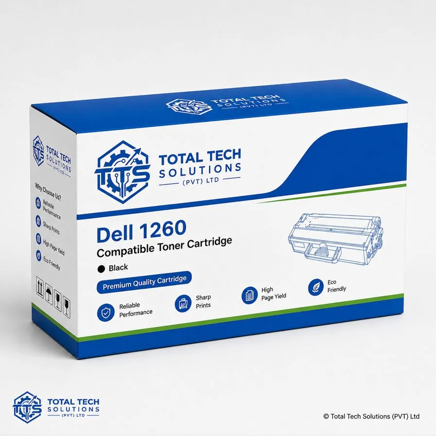 Total Tech Solutions Dell B1260 Black Compatible Toner Cartridge, image 2